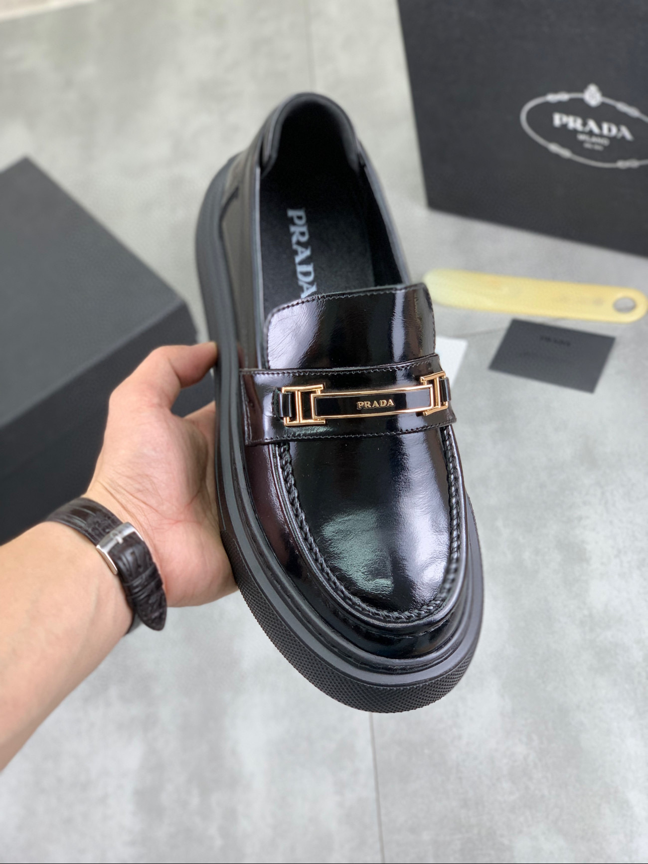 프라다 3.5cm 남자 구두
