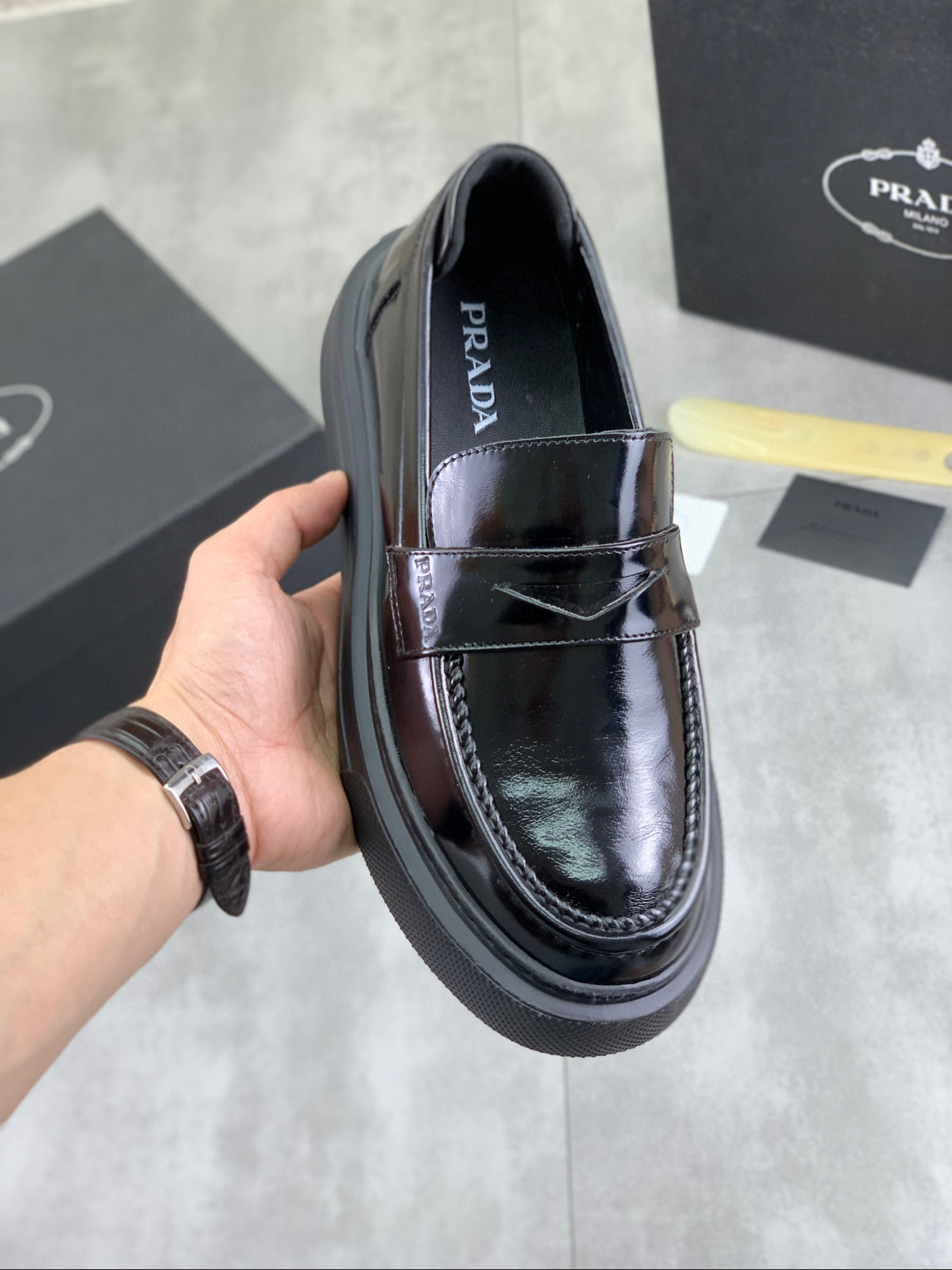 프라다 3.5cm 남자 구두
