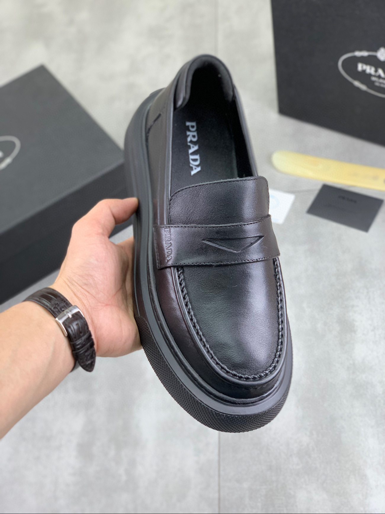 프라다 3.5cm 남자 구두