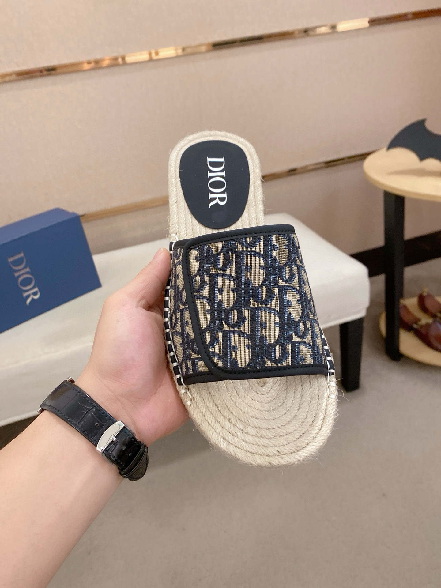 디올 남자 슬리퍼