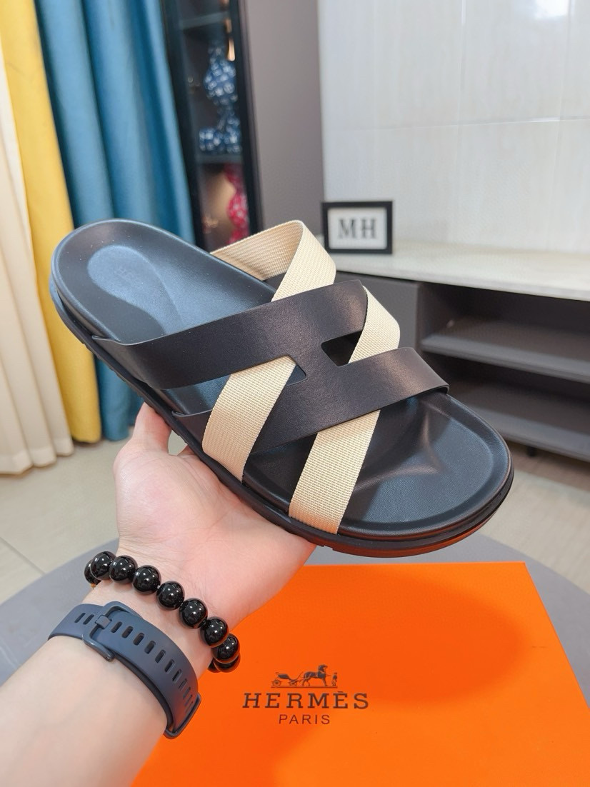 에르메스 남자 슬리퍼