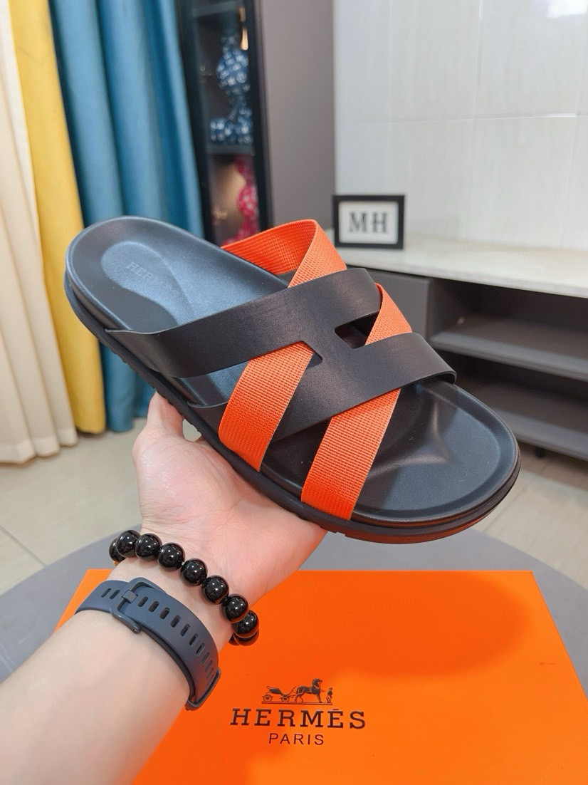 에르메스 남자 슬리퍼