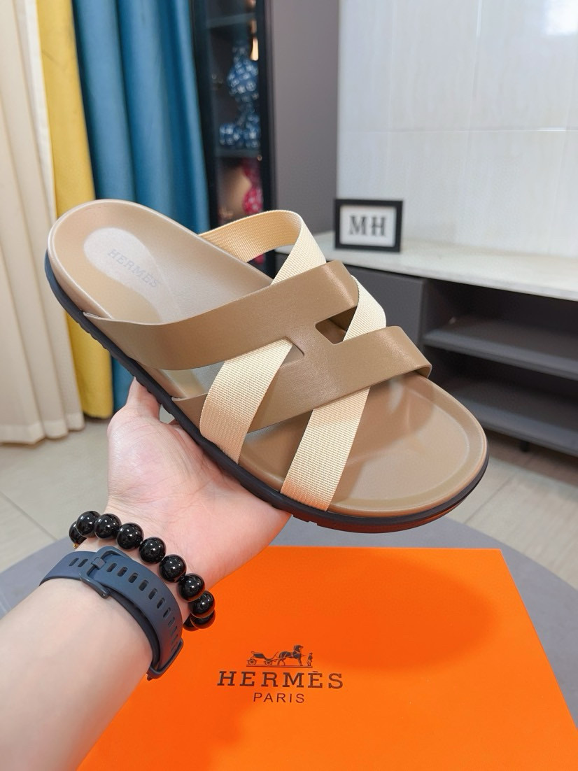 에르메스 남자 슬리퍼