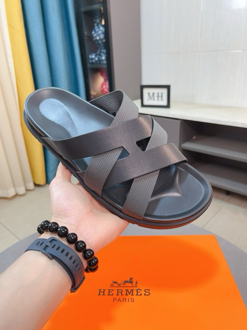 에르메스 남자 슬리퍼