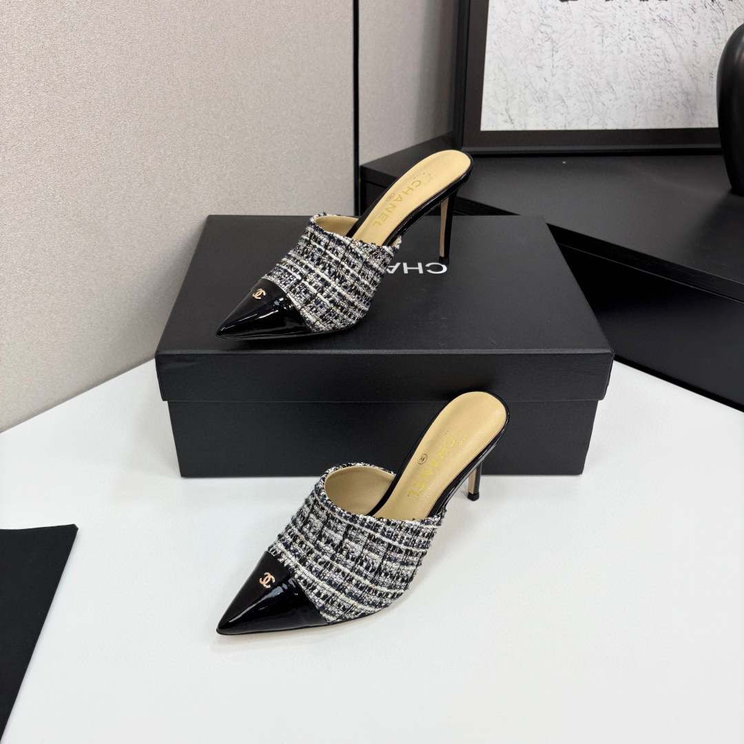샤넬 여자 슬리퍼 8cm
