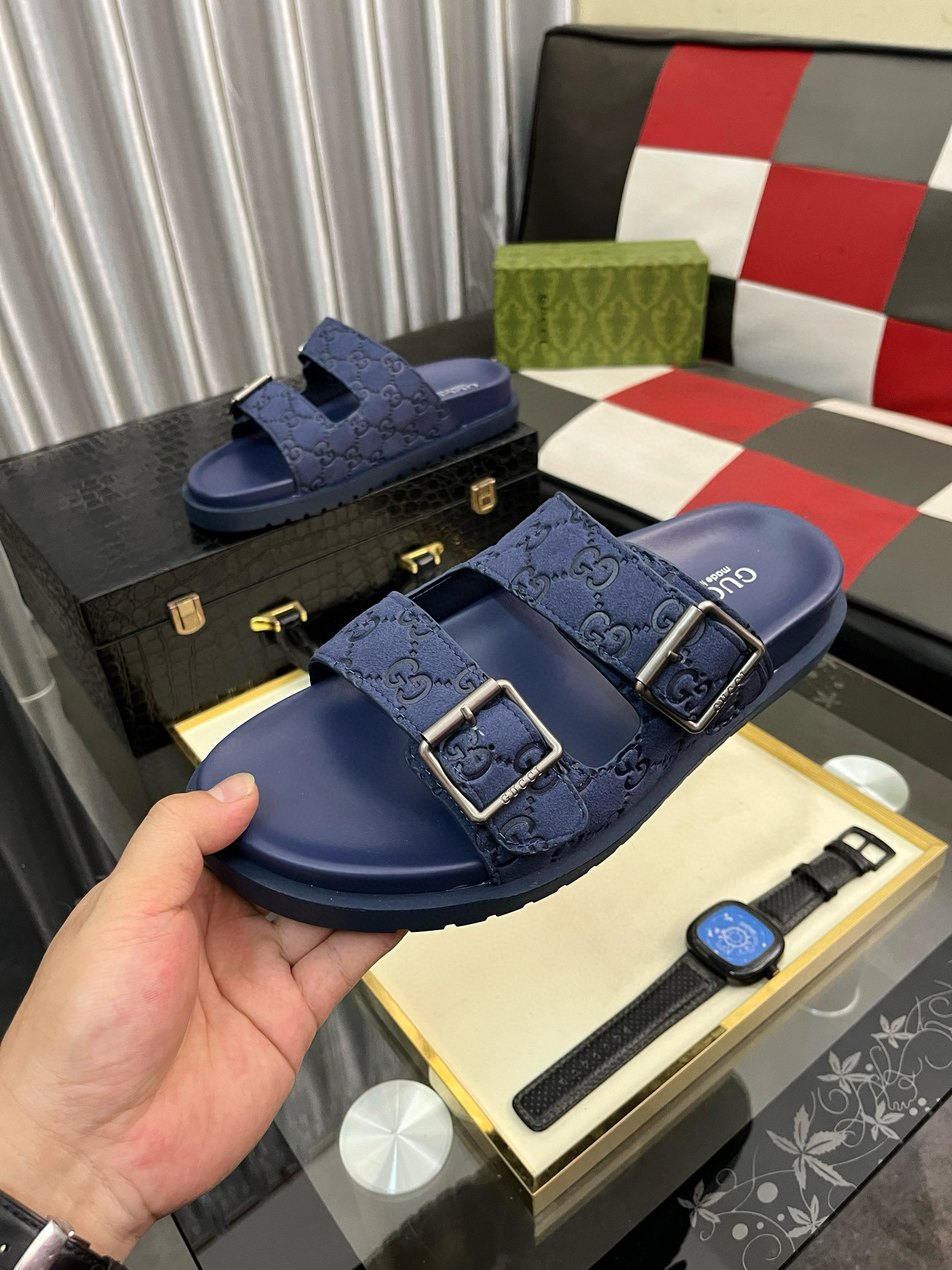 구찌 남자 슬리퍼
