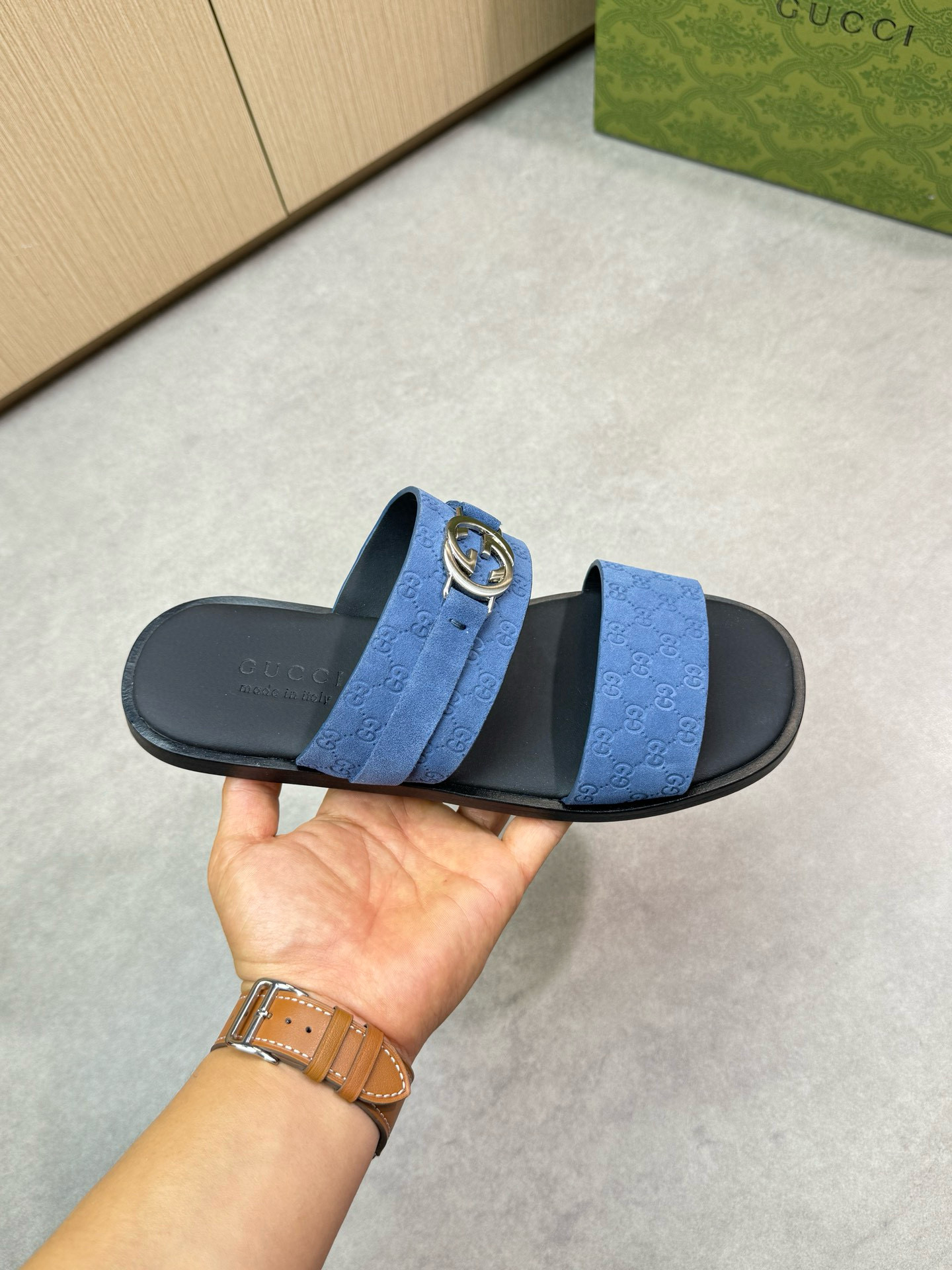 구찌 남자 슬리퍼