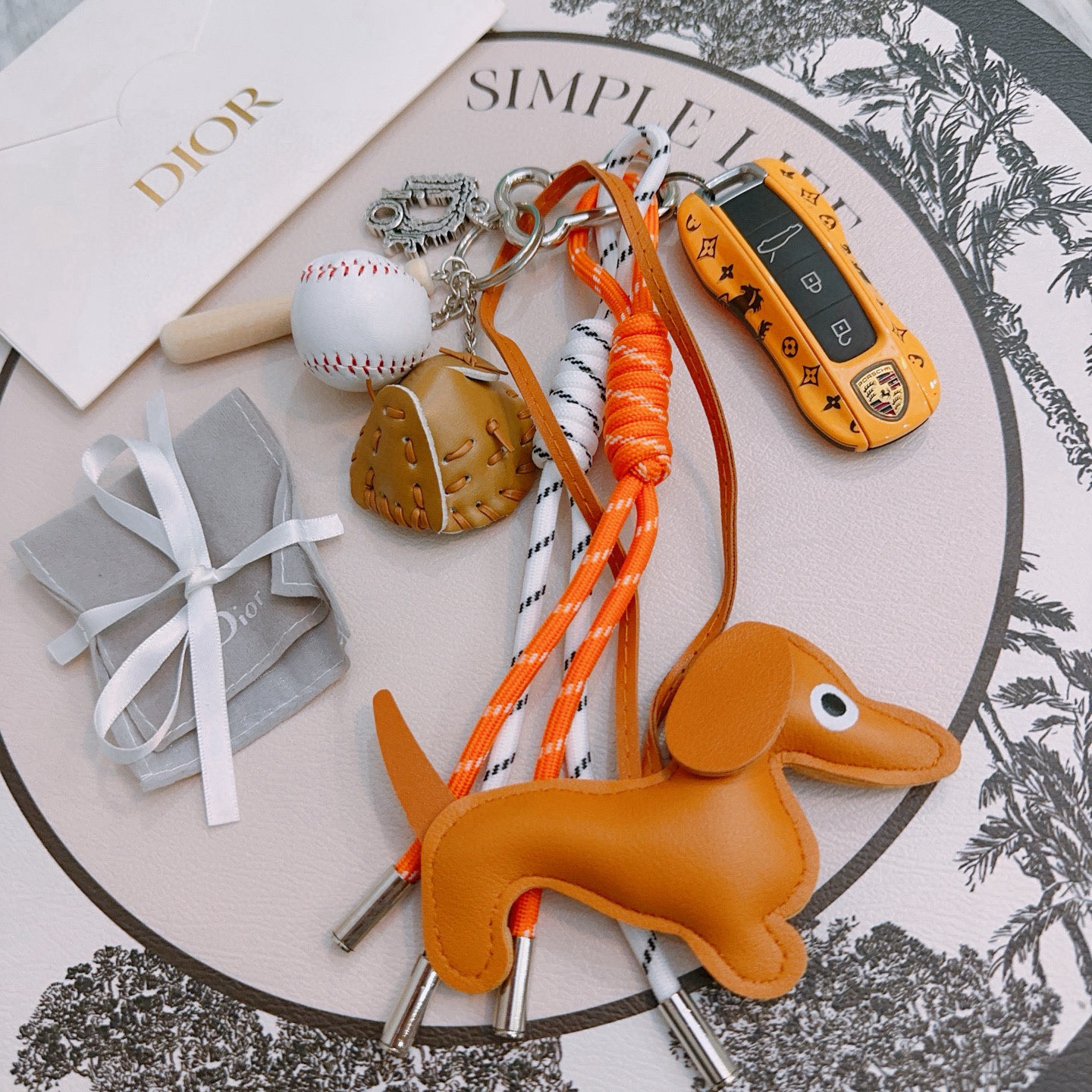 디올 열쇠고리 키링