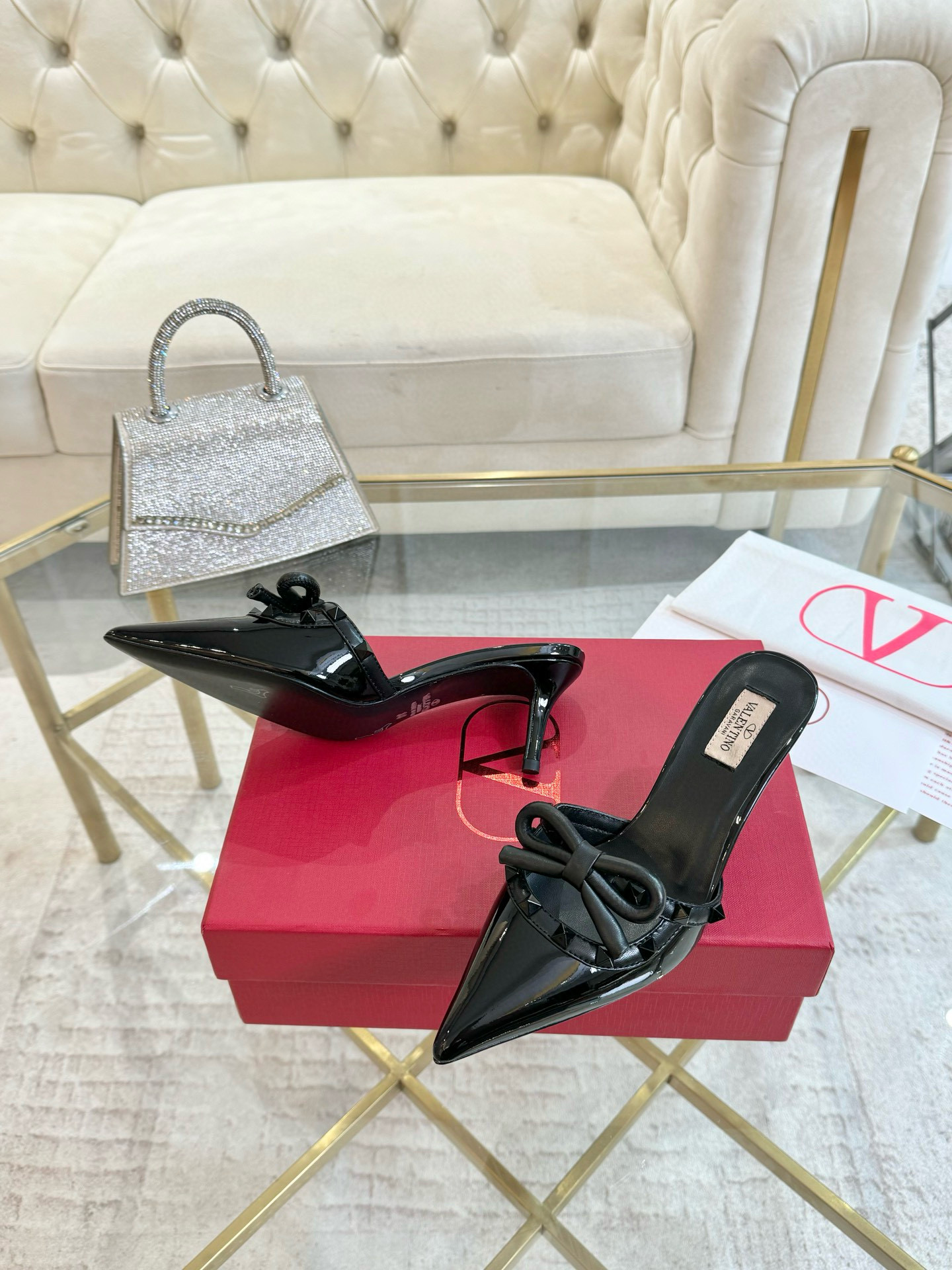 발렌티노 6cm 여자 슬리퍼