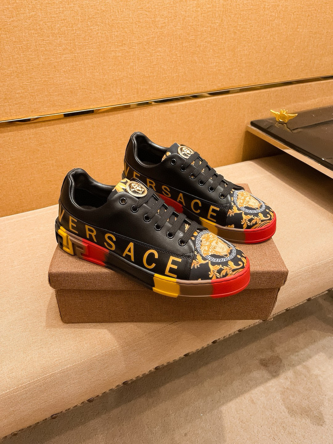 베르사체 남자 스니커즈 신발 운동화