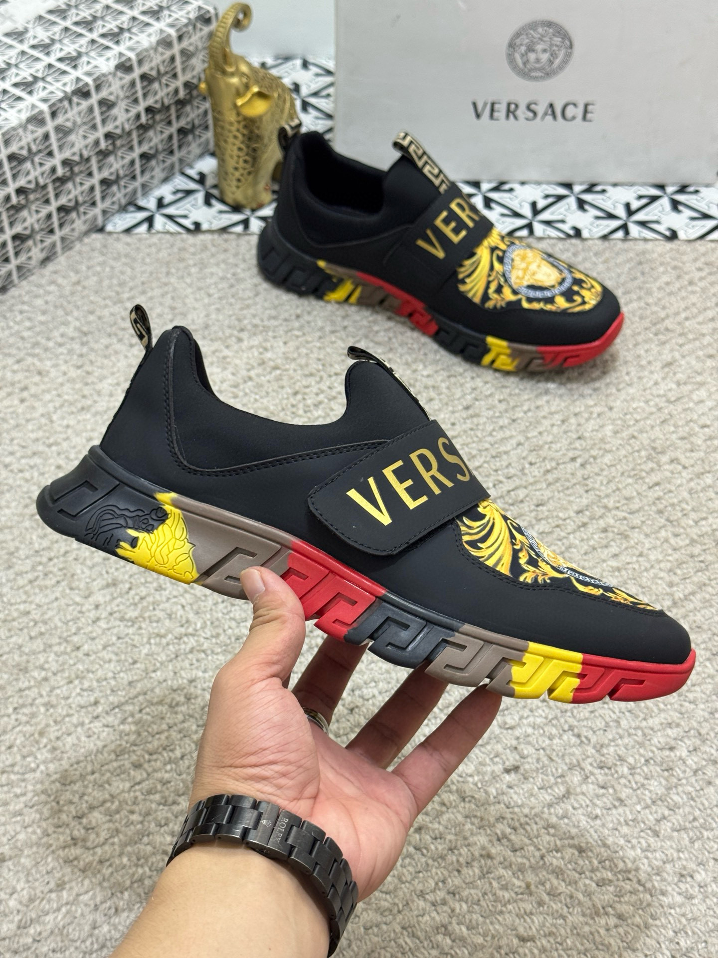 베르사체 남자 스니커즈 신발 운동화