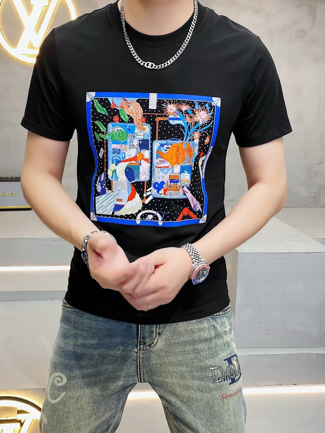 에르메스 남자 반팔티