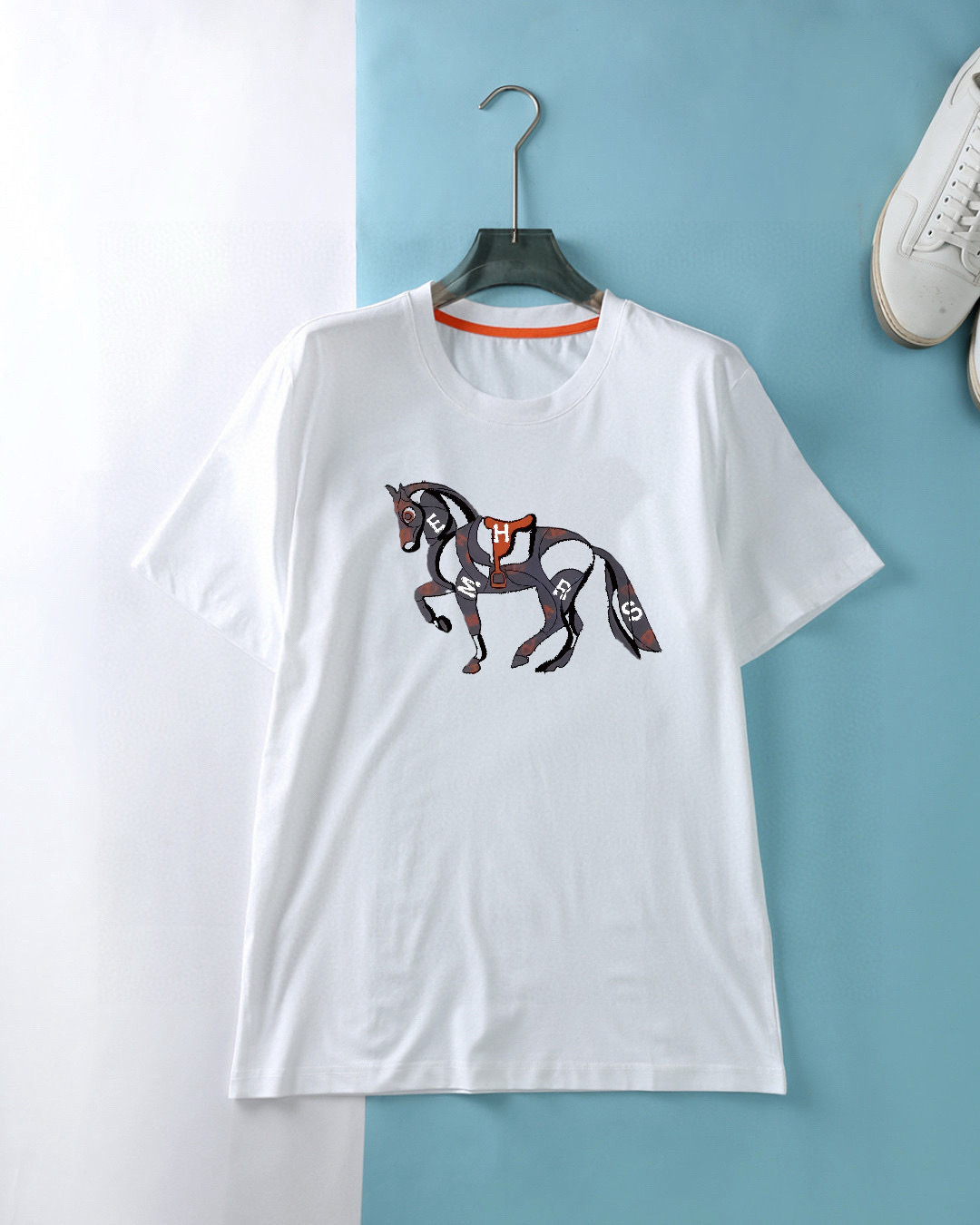 에르메스 2컬러 남자 반팔티