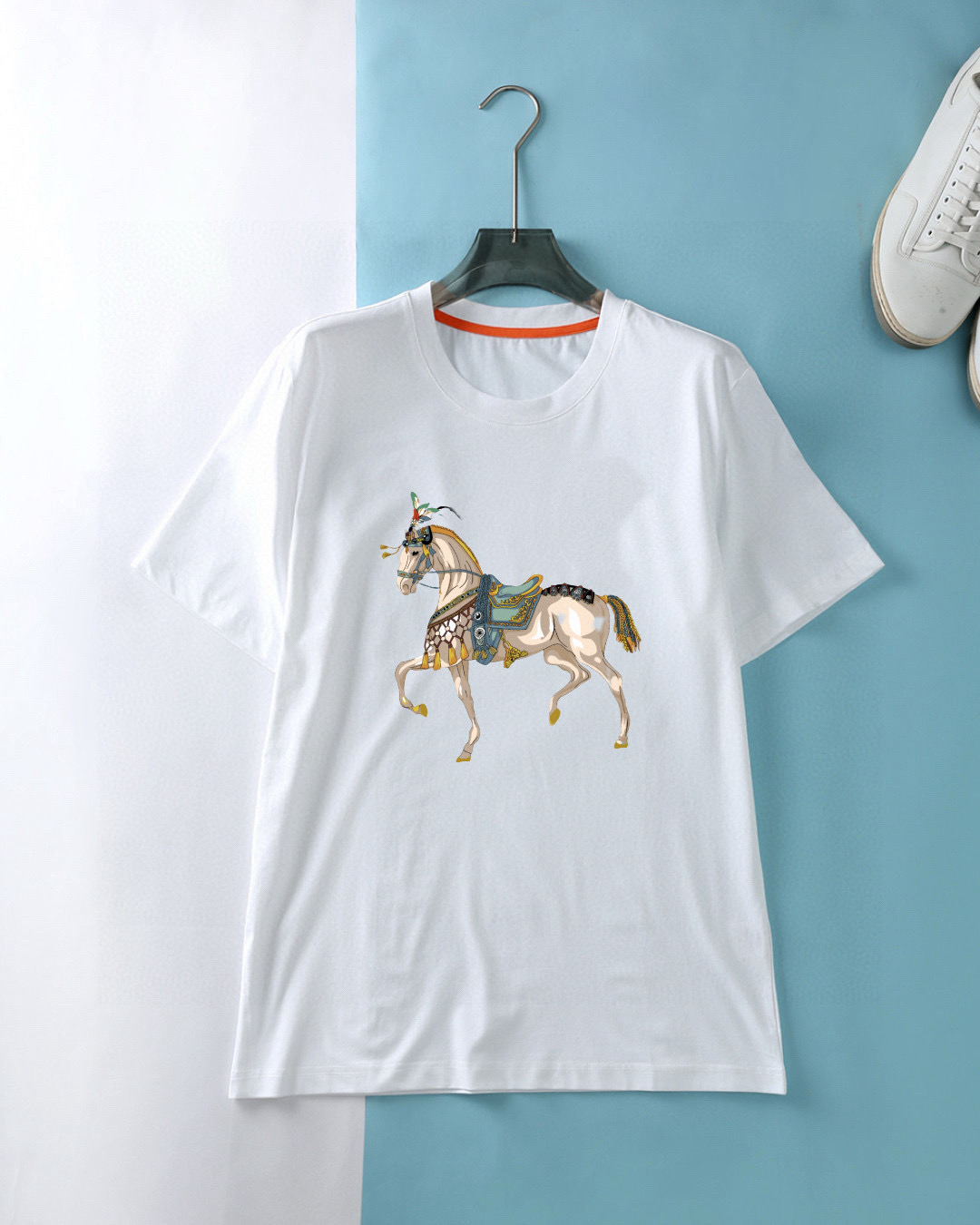 에르메스 2컬러 남자 반팔티