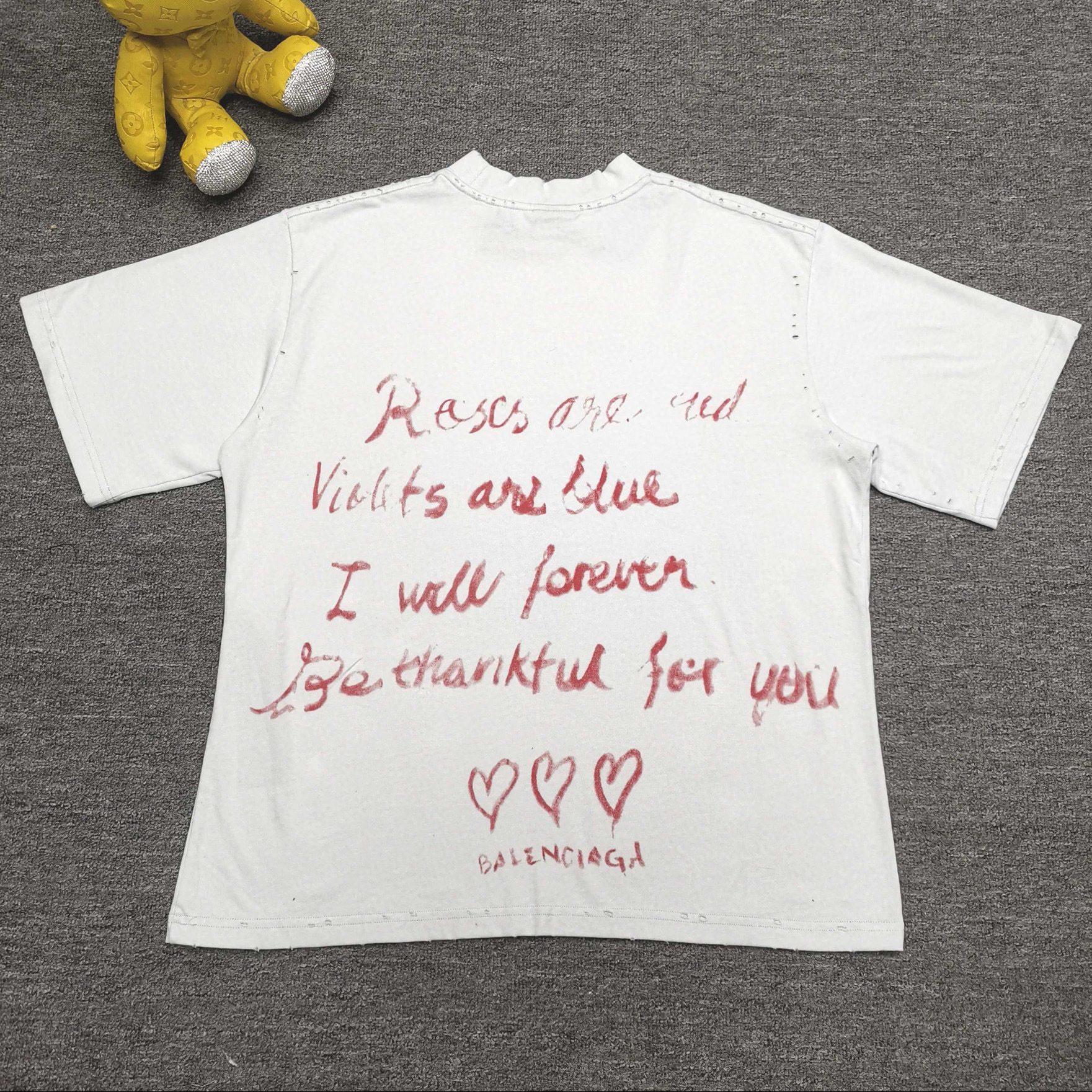 발렌시아가 남녀공용 반팔티