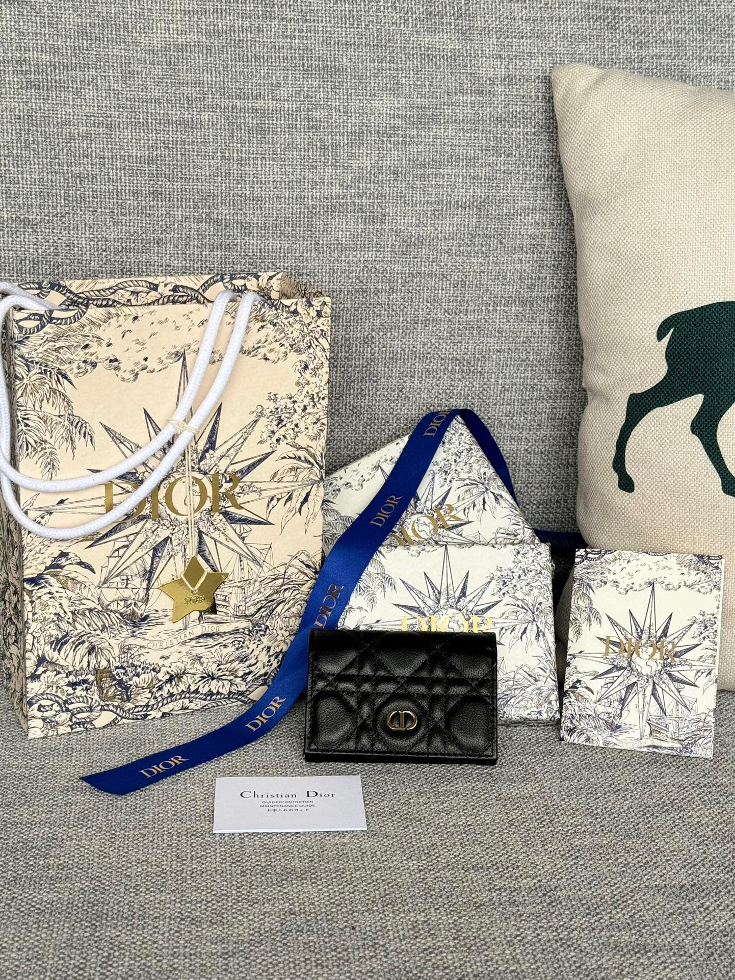 디올 S5132UWHC_M30G 여자 카드지갑 머니클립