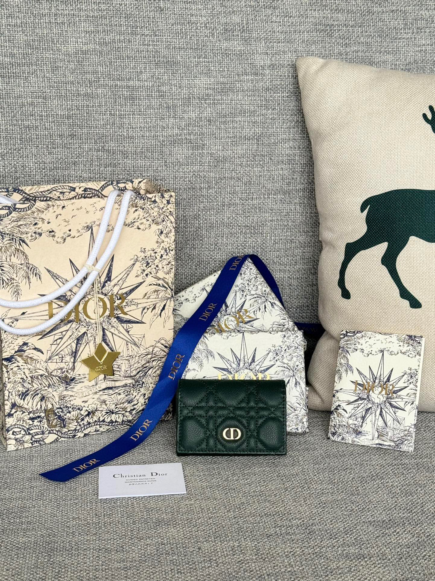 디올 S5132UWHC_M30G 여자 카드지갑 머니클립