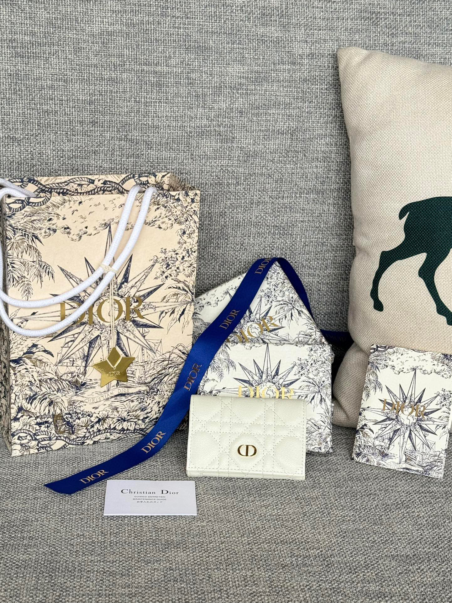 디올 S5132UWHC_M30G 여자 카드지갑 머니클립