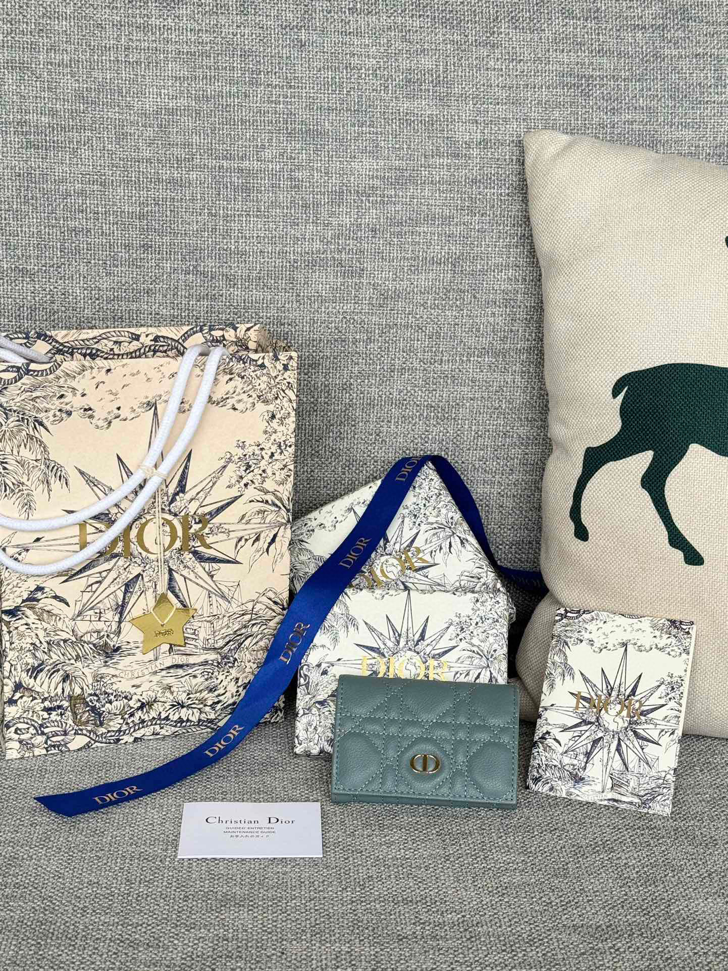 디올 S5132UWHC_M30G 여자 카드지갑 머니클립