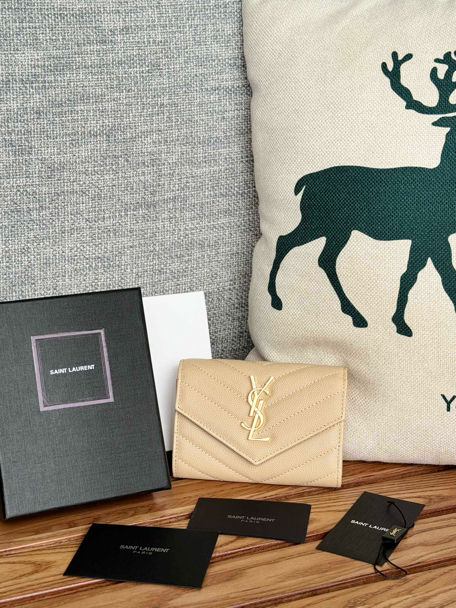 입생로랑 414404 카드지갑 머니클립