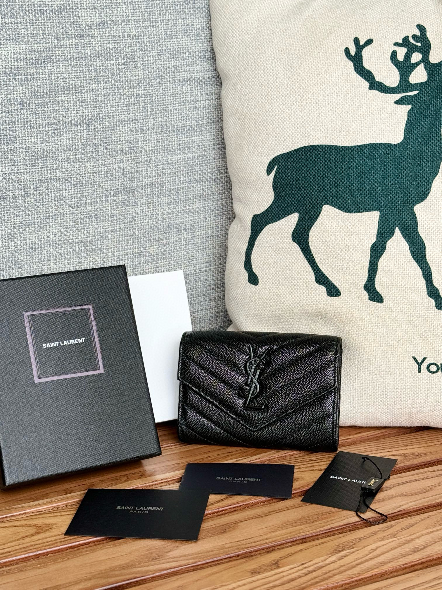 입생로랑 414404 카드지갑 머니클립