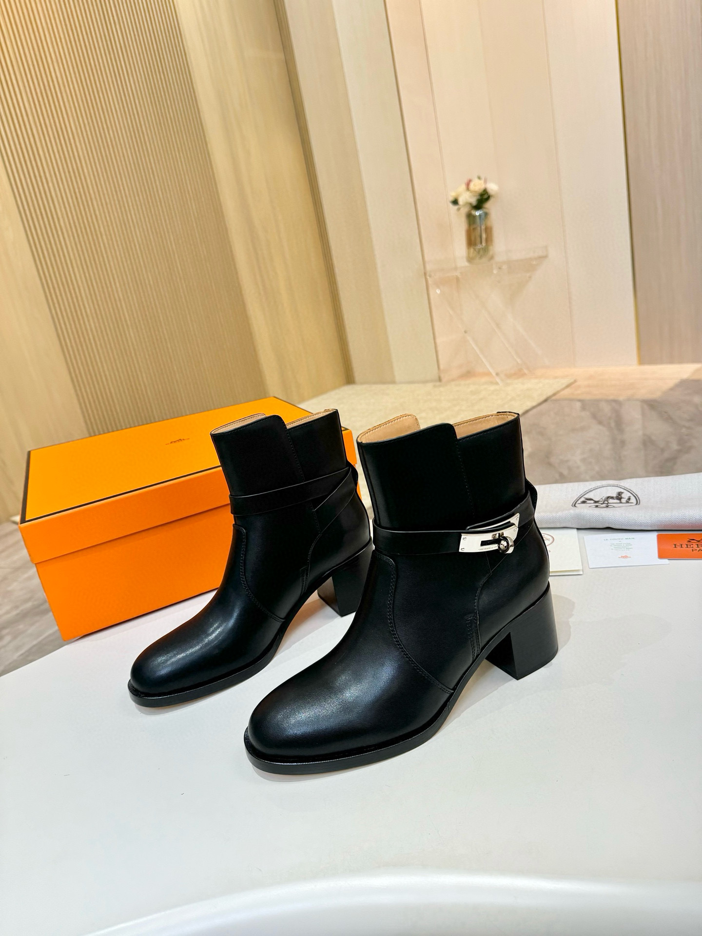 에르메스 6CM 여자 부츠