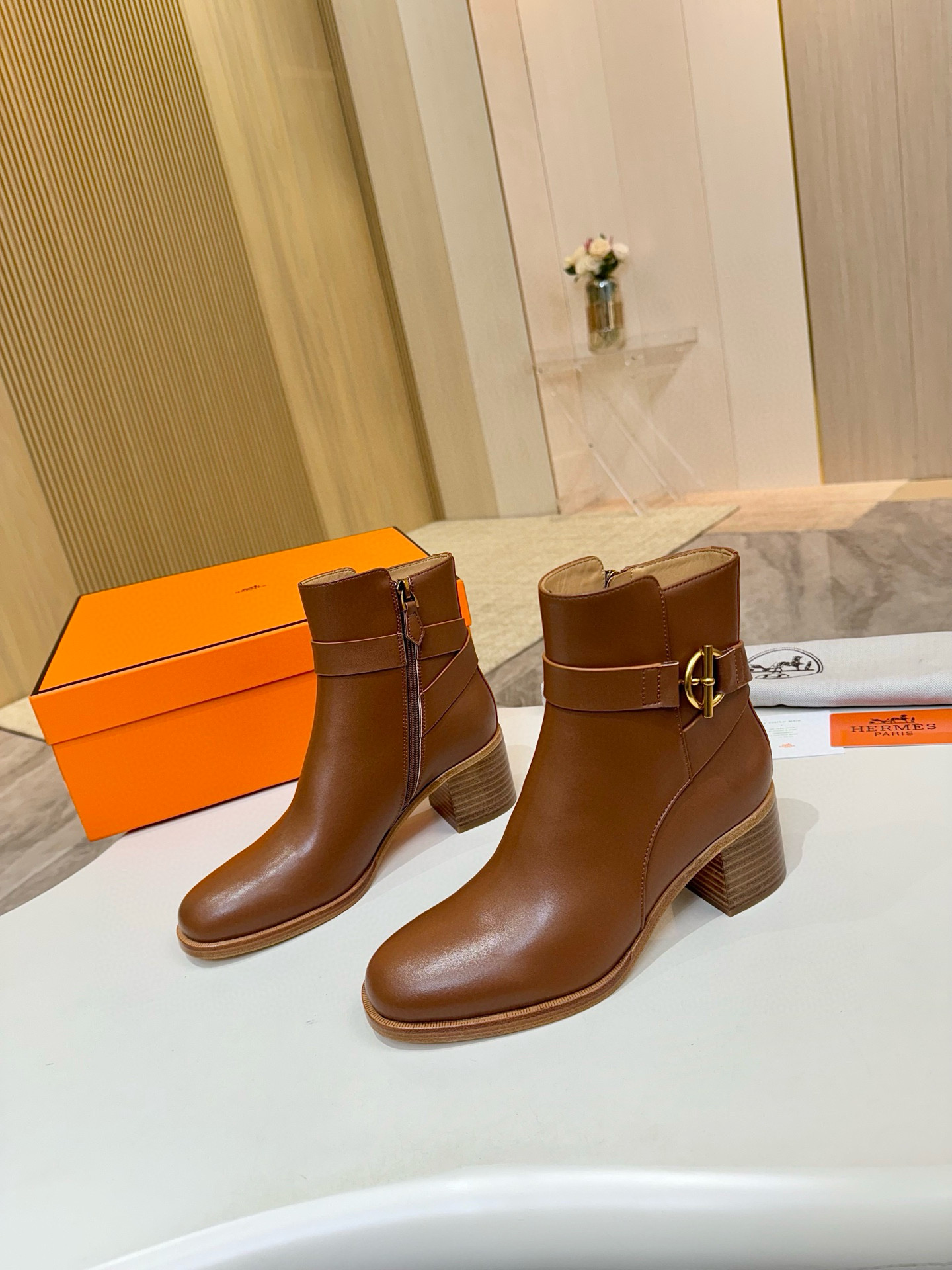 에르메스 6CM 여자 부츠