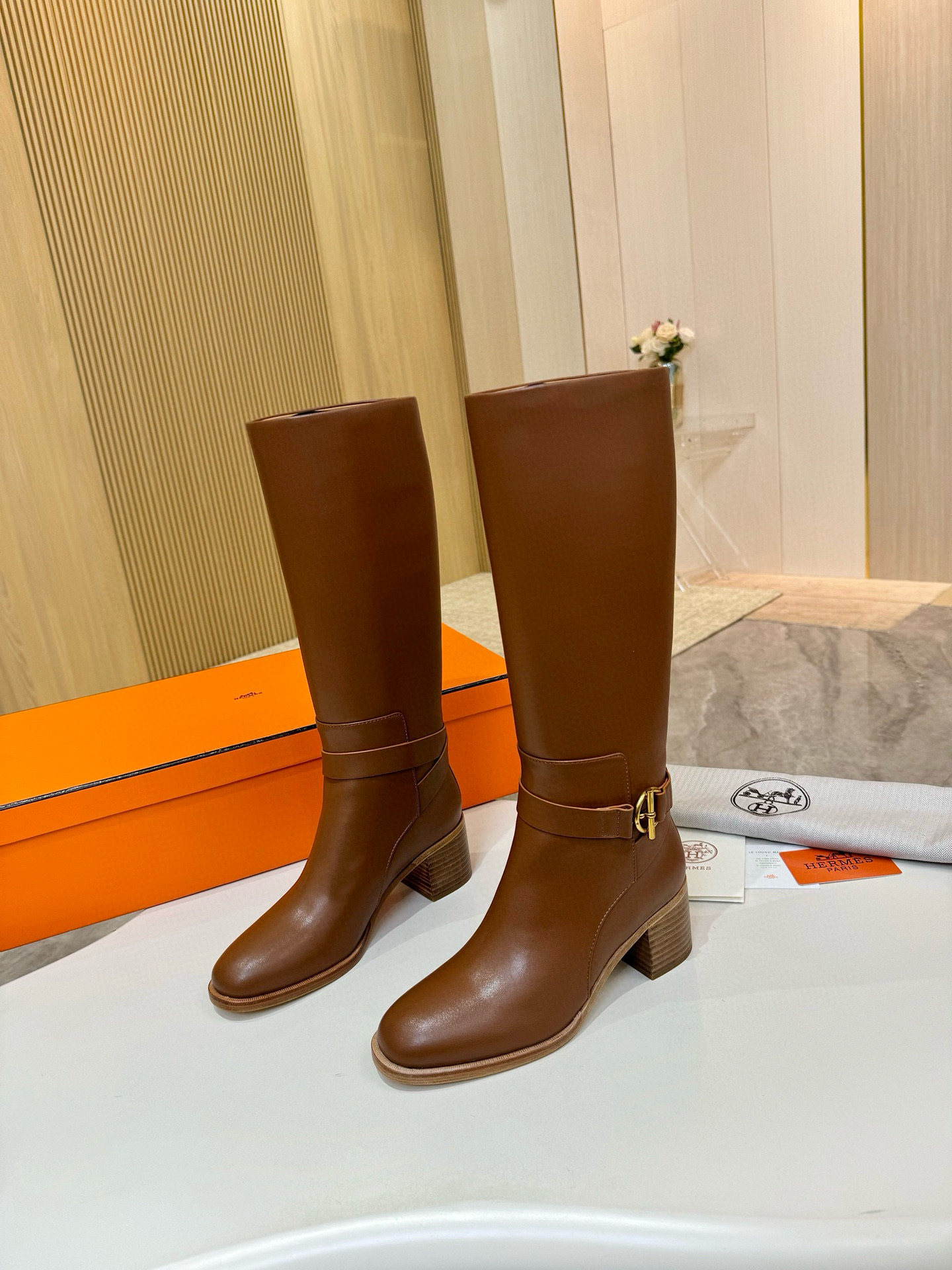 에르메스 6CM 여자 부츠