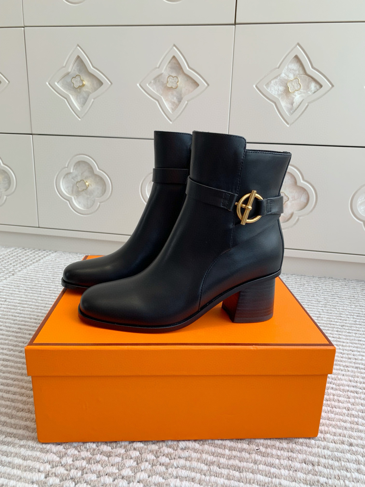 에르메스 5CM 여자 부츠