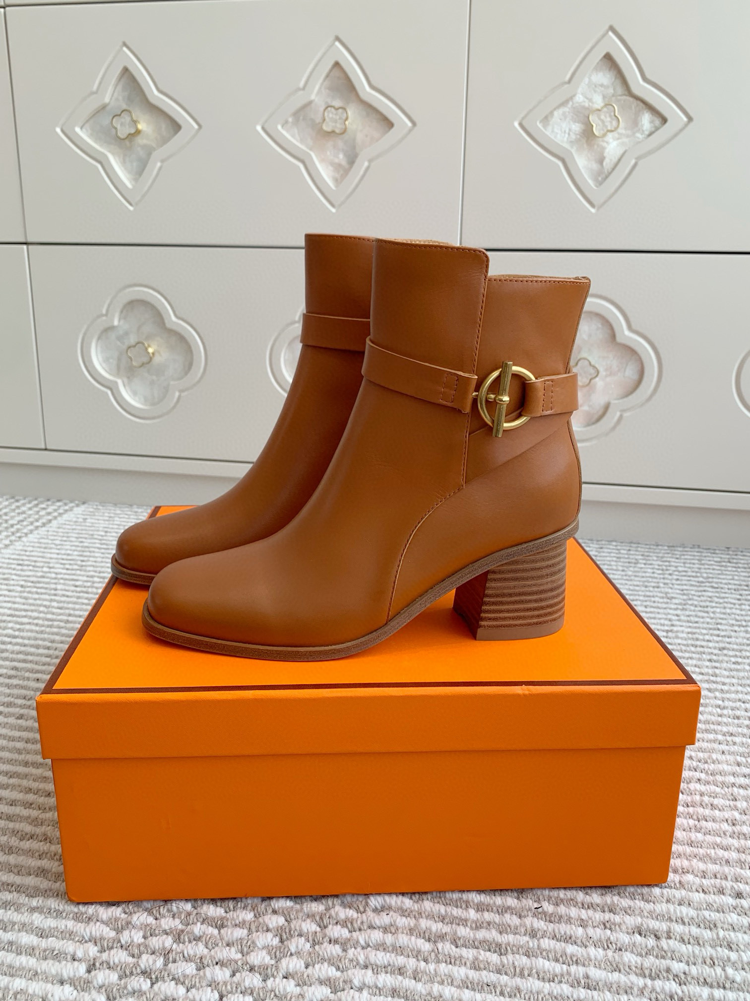 에르메스 5CM 여자 부츠