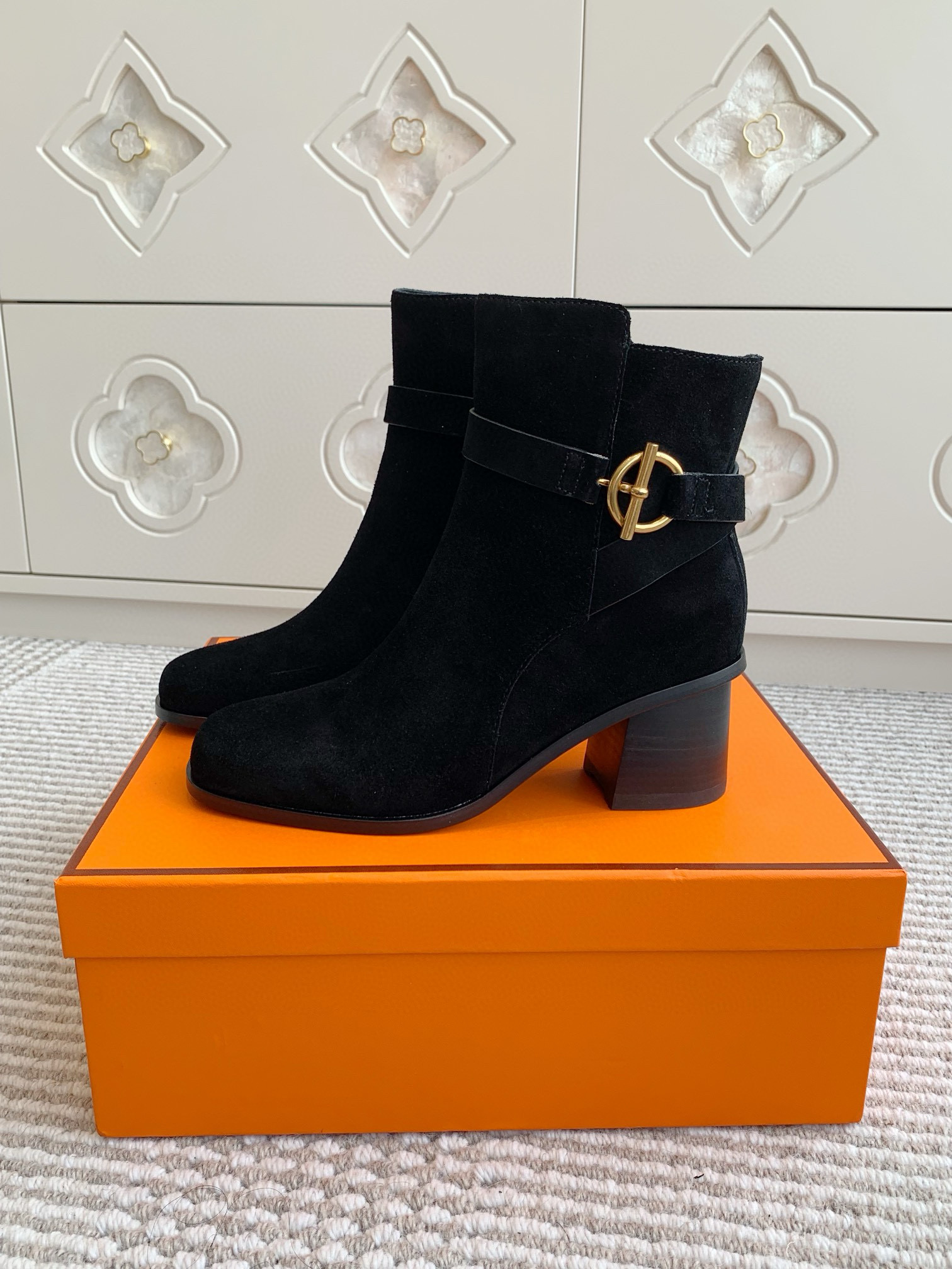 에르메스 5CM 여자 부츠