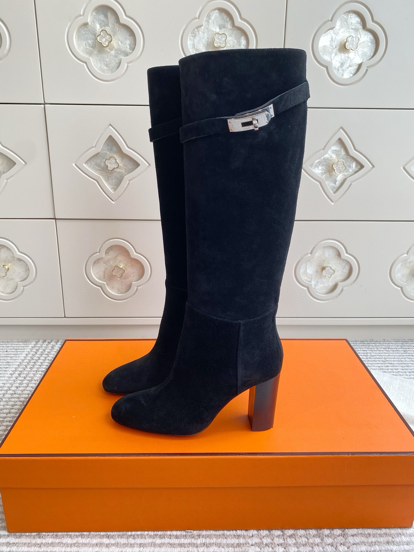 에르메스 9CM 여자 부츠