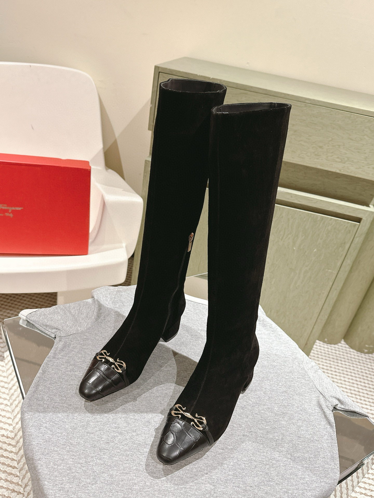 살바토레 페라가모 4.5CM 여자 부츠