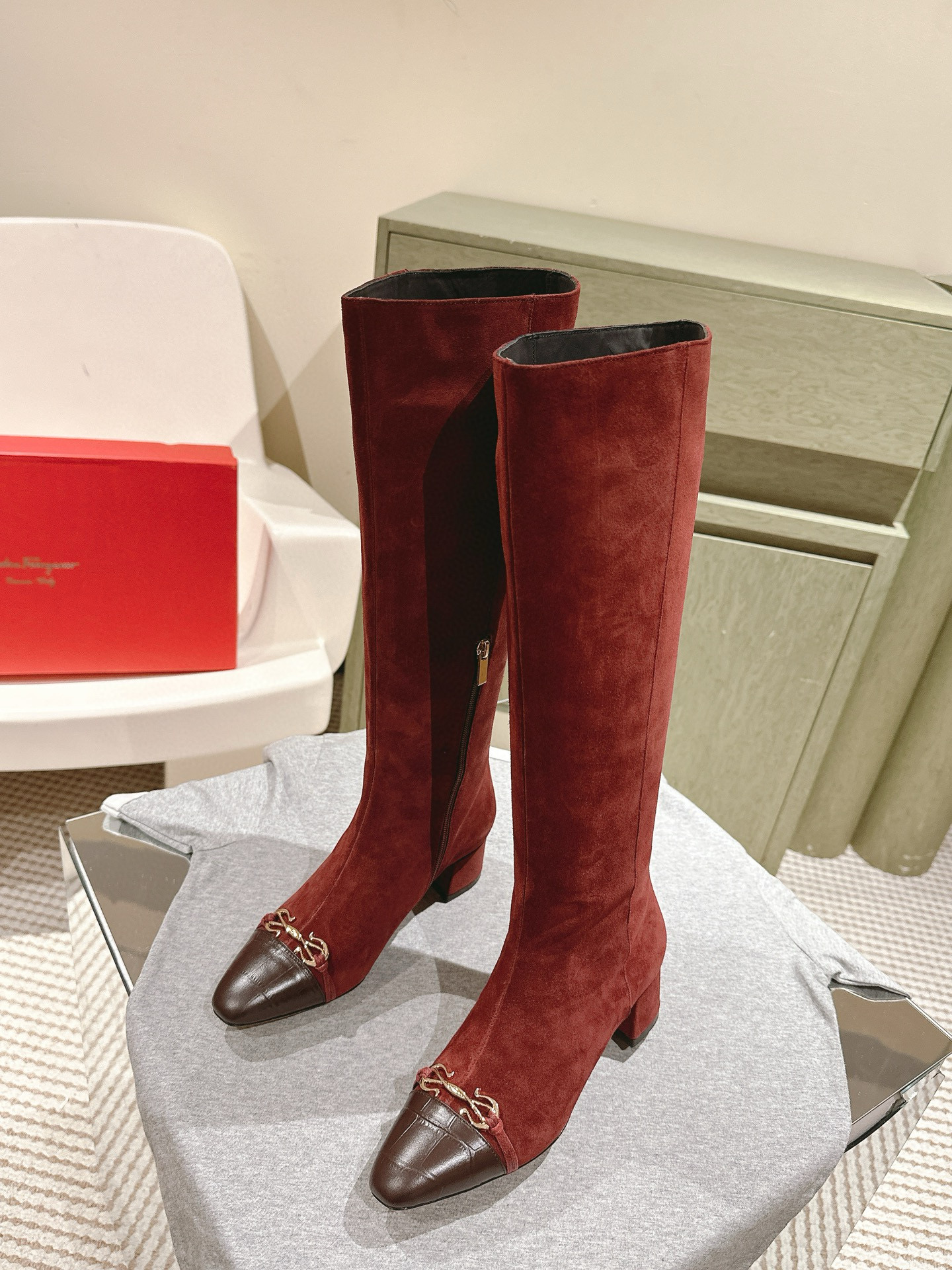 살바토레 페라가모 4.5CM 여자 부츠