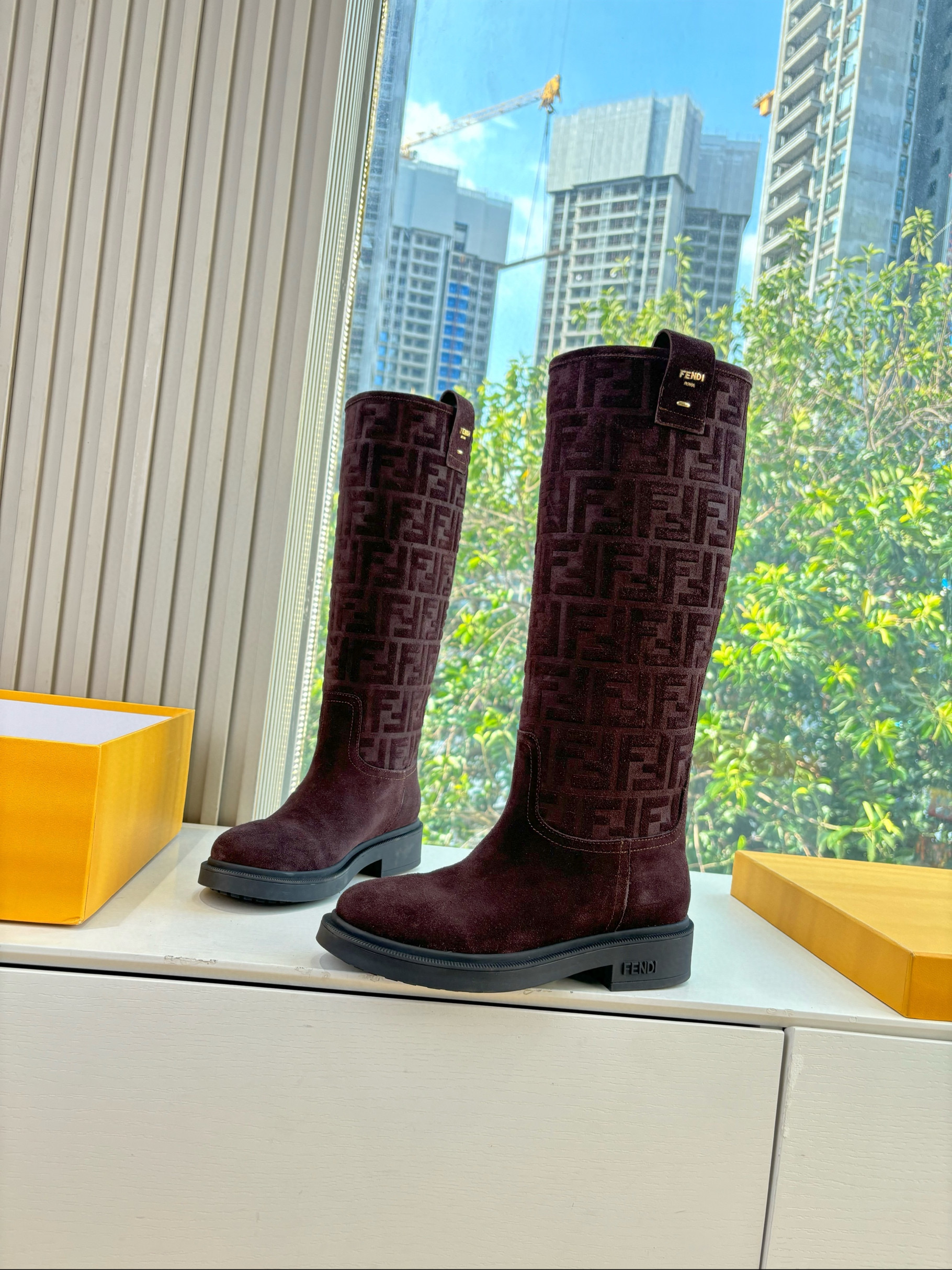 펜디 5CM 여자 부츠