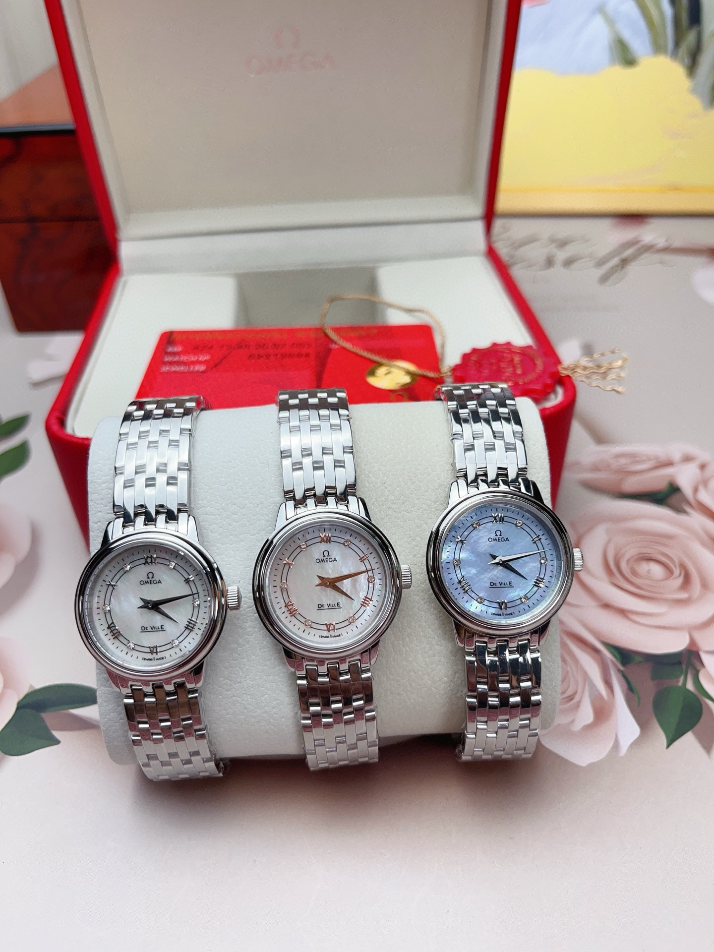 오메가 3칼라 A급 여자 시계