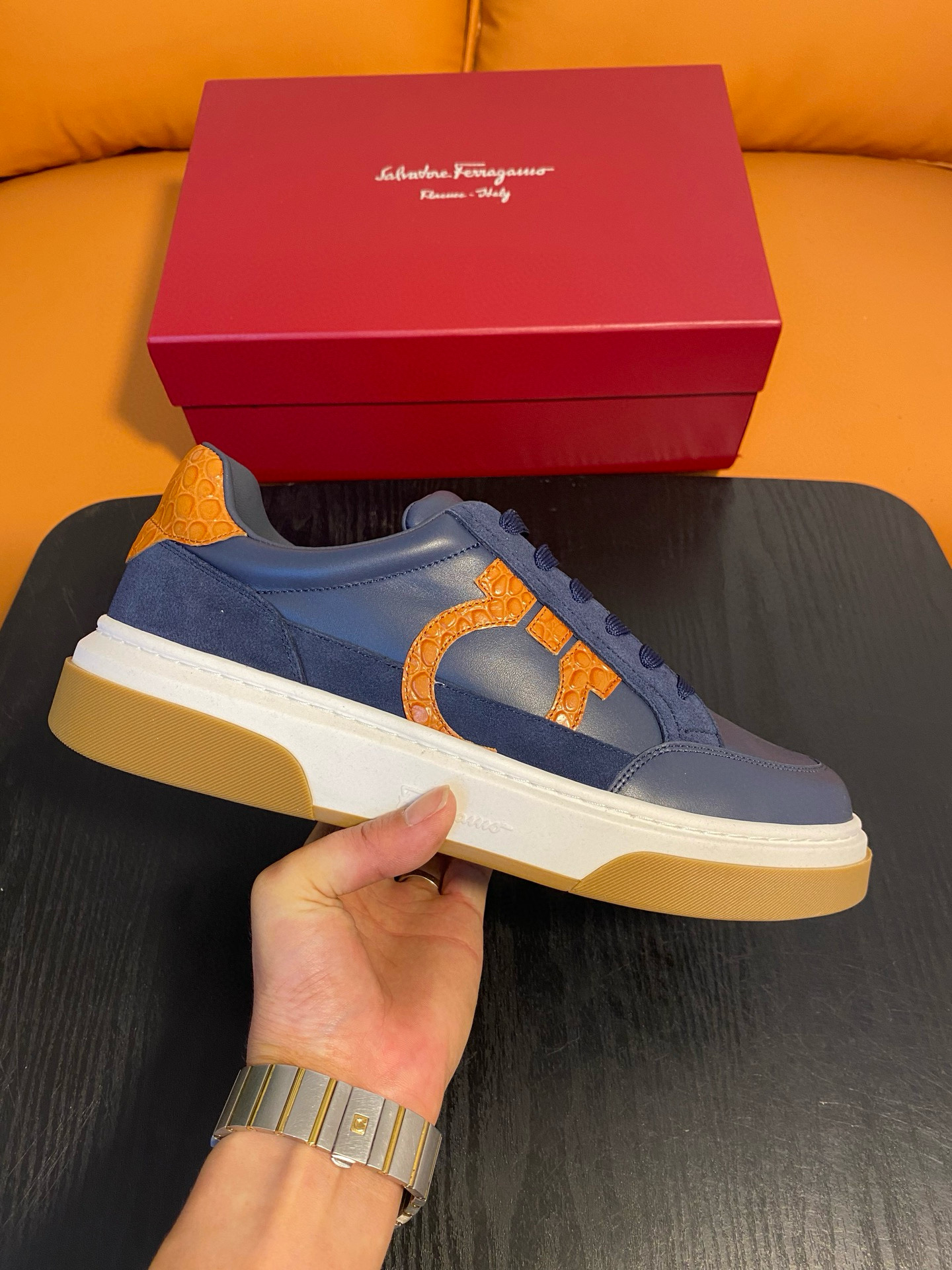 살바토레 페라가모 남자 신발 운동화 스니커즈