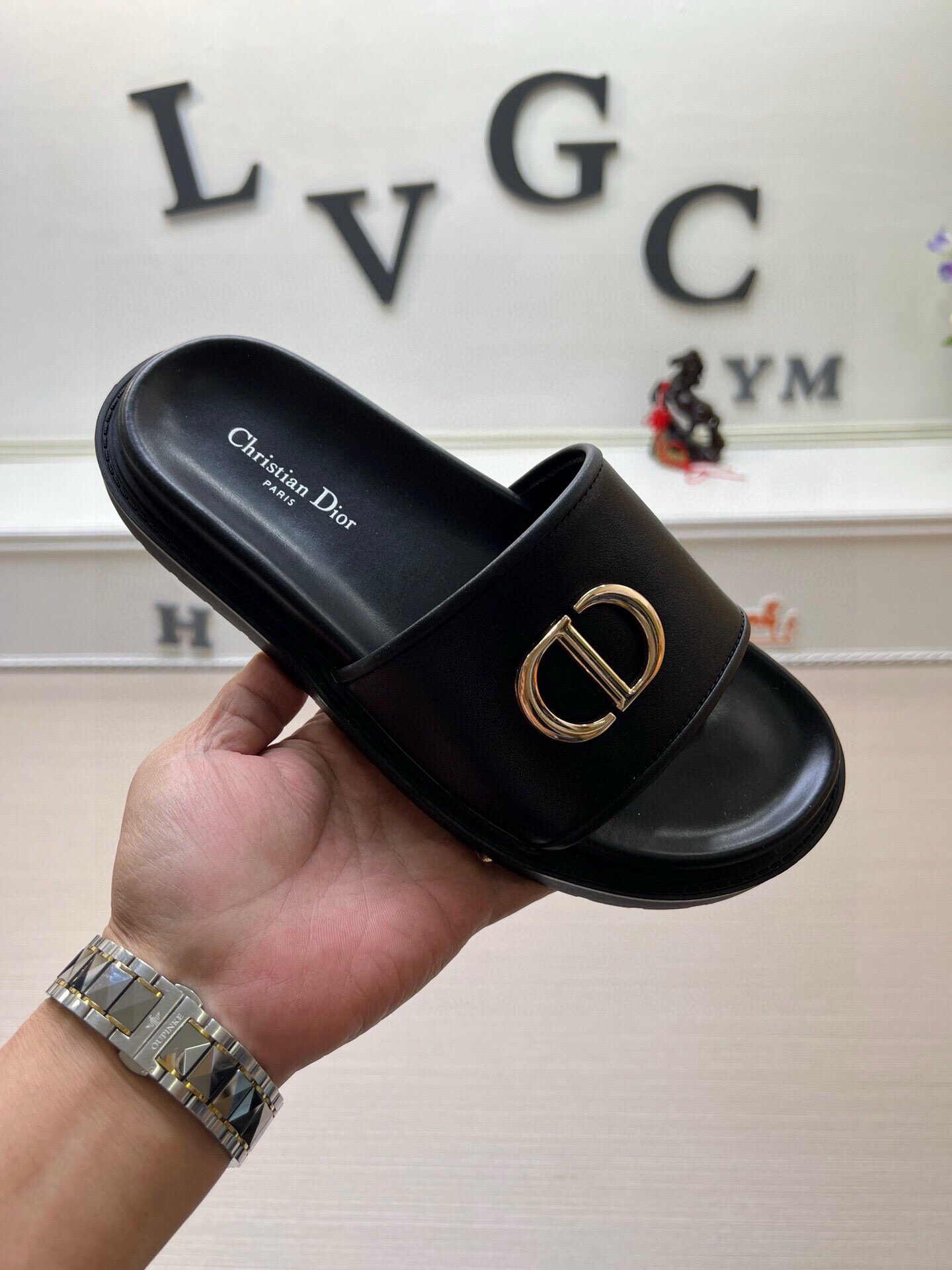 디올 남자 슬리퍼