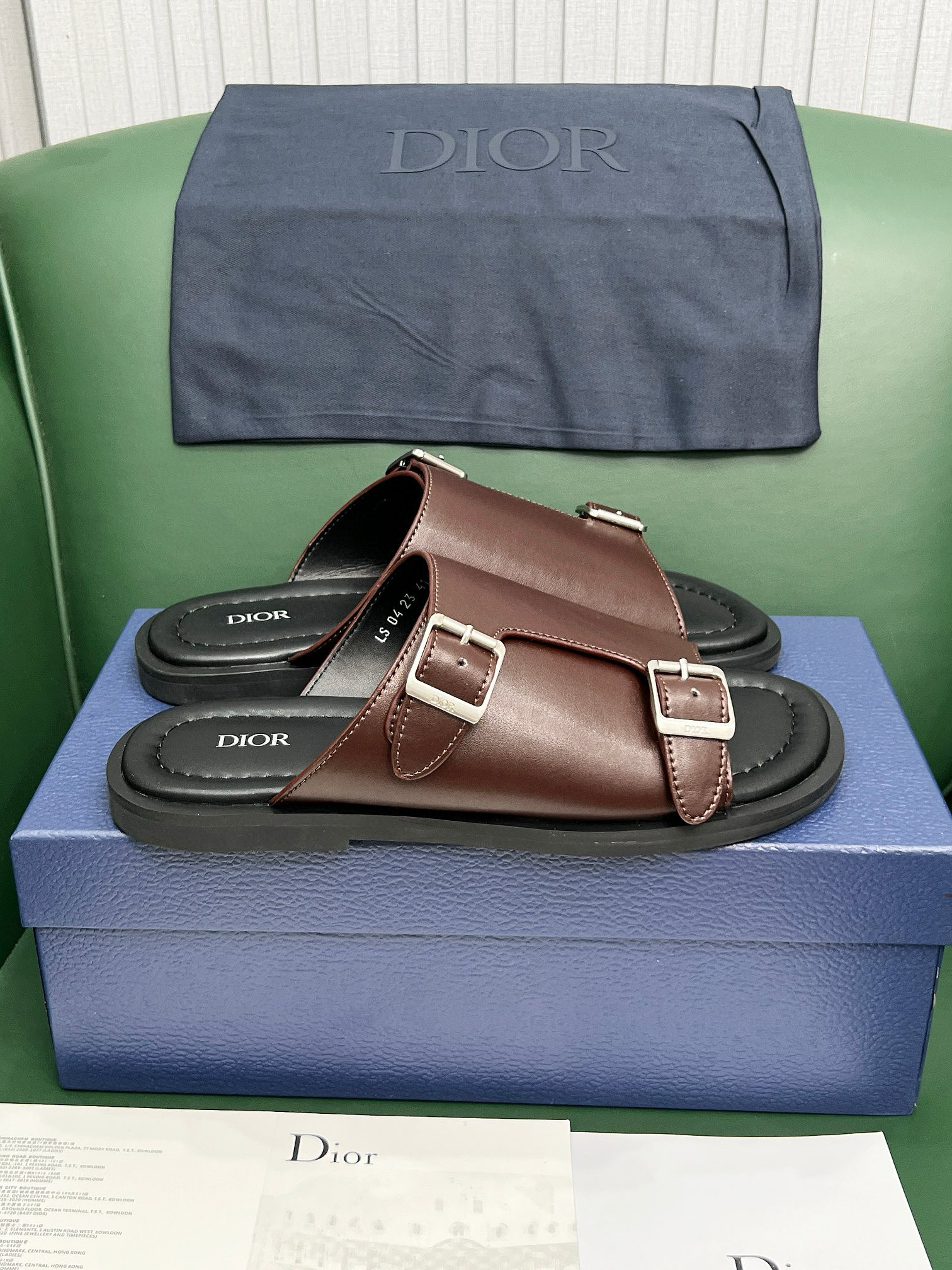 디올 남자 슬리퍼