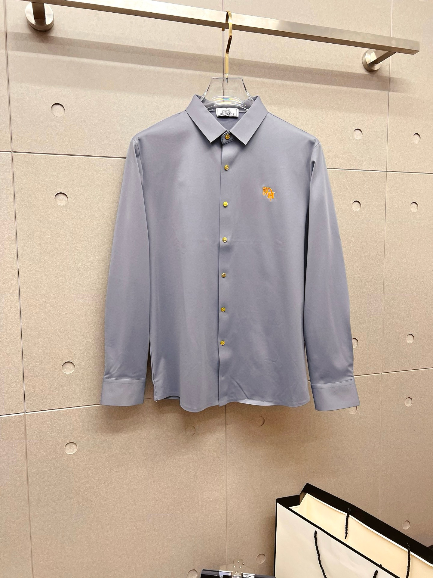 에르메스 2컬러 남자 셔츠