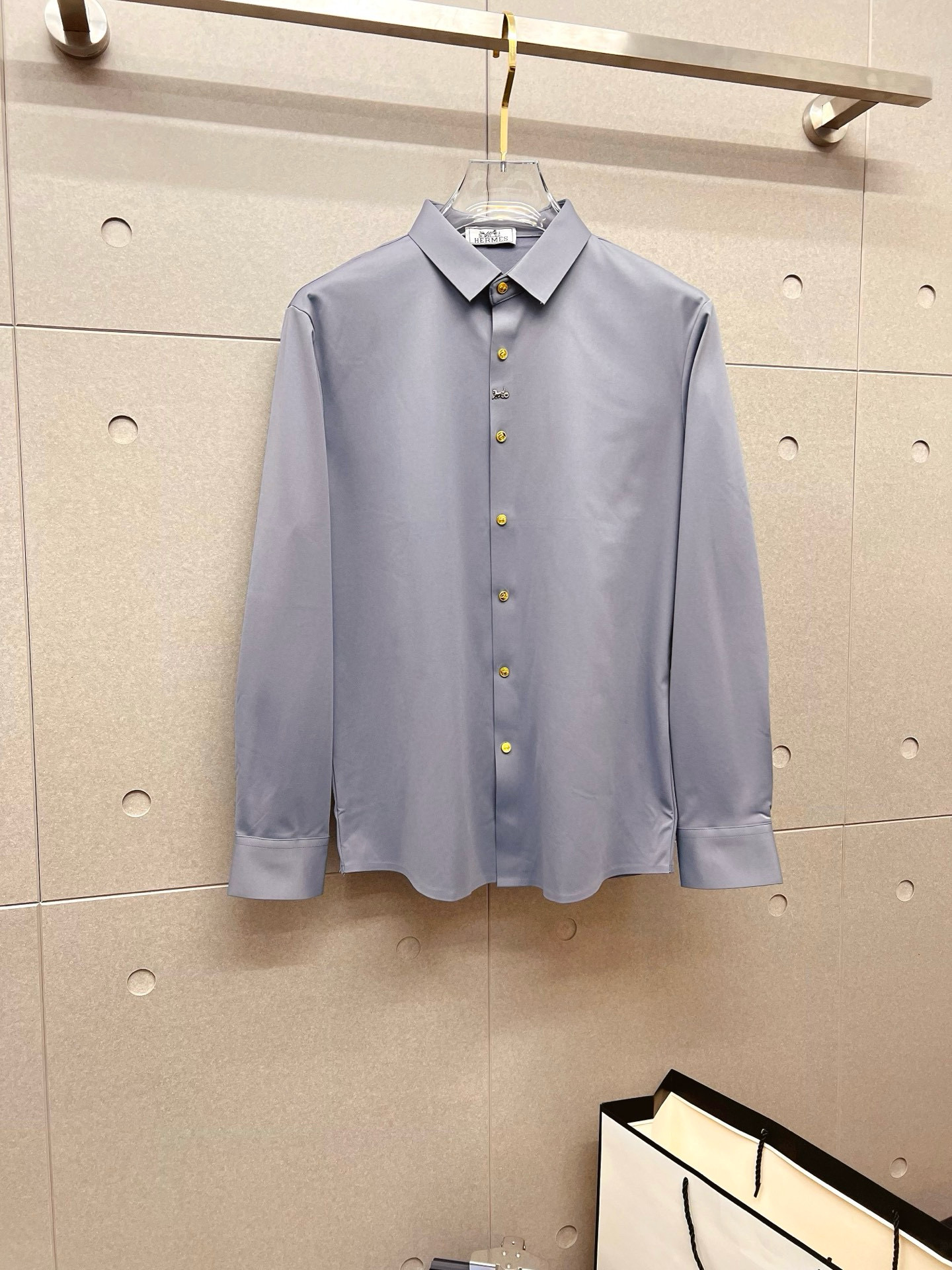 에르메스 2컬러 남자 셔츠