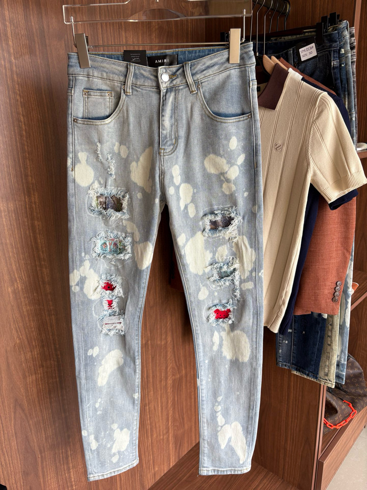 아미 아미리 남녀공용 청바지