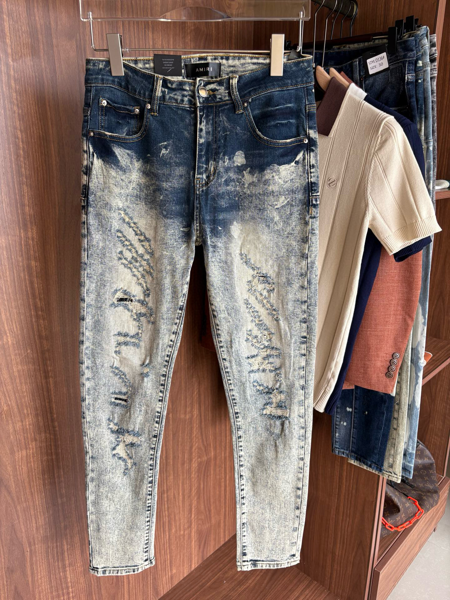 아미 아미리 남녀공용 청바지