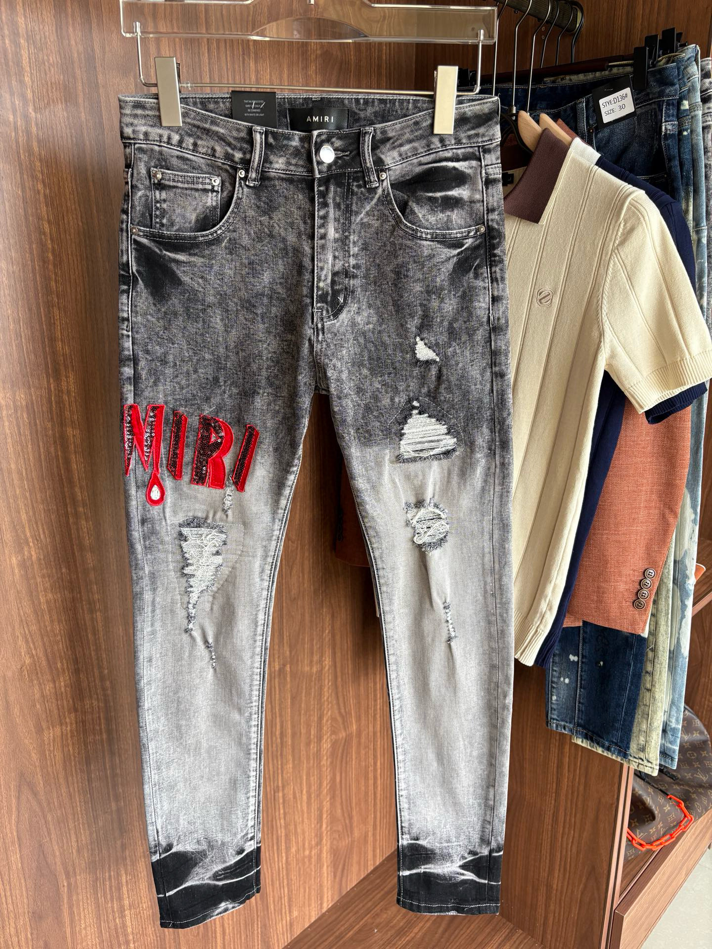 아미 아미리 남녀공용 청바지