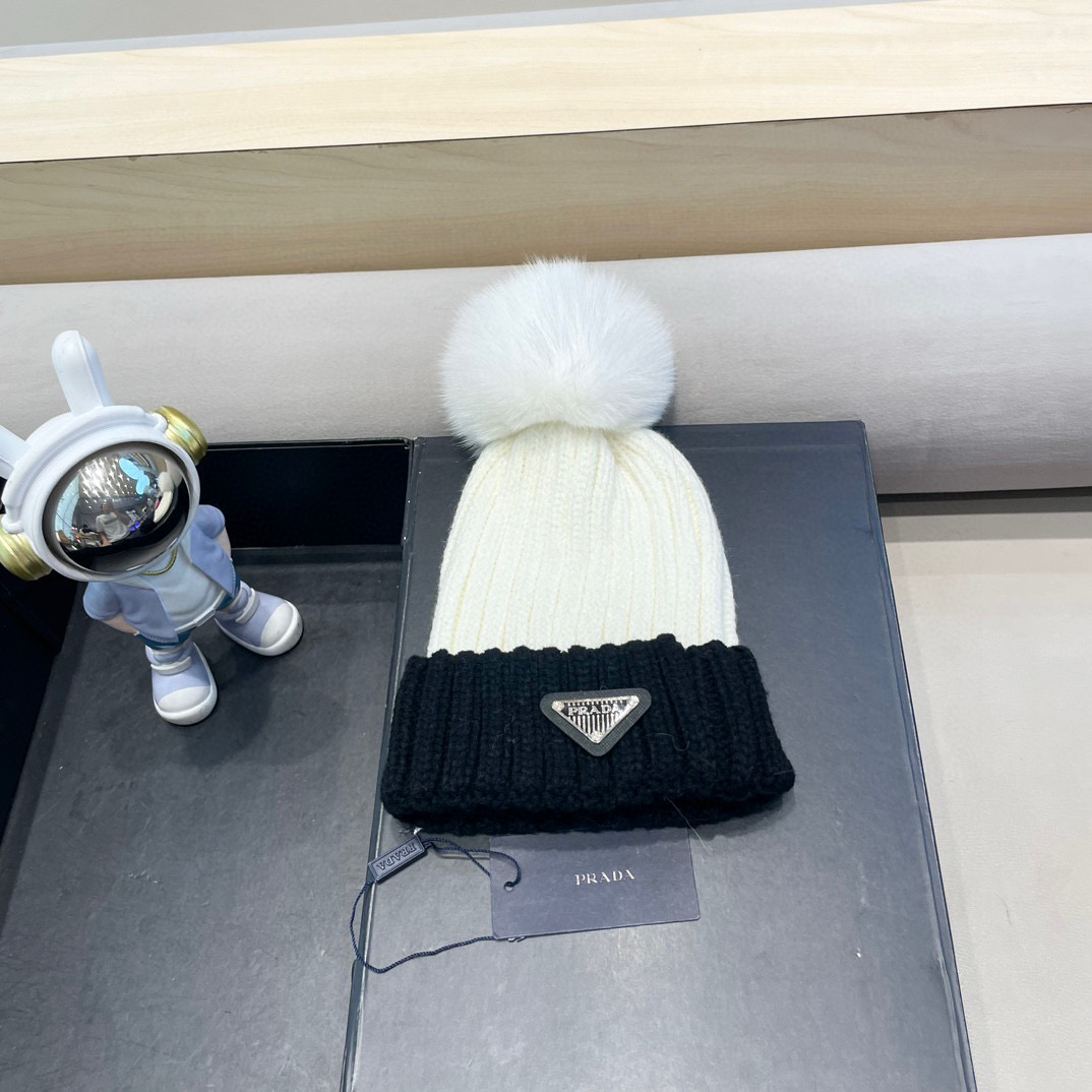프라다 겨울 모자