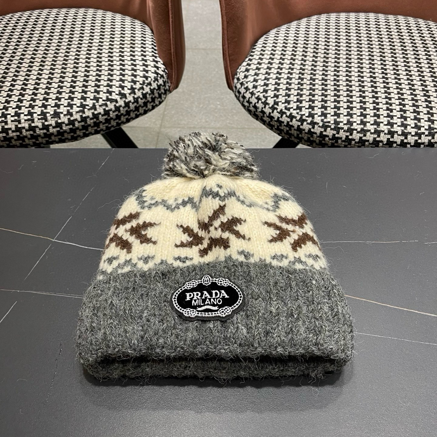 프라다 겨울 모자