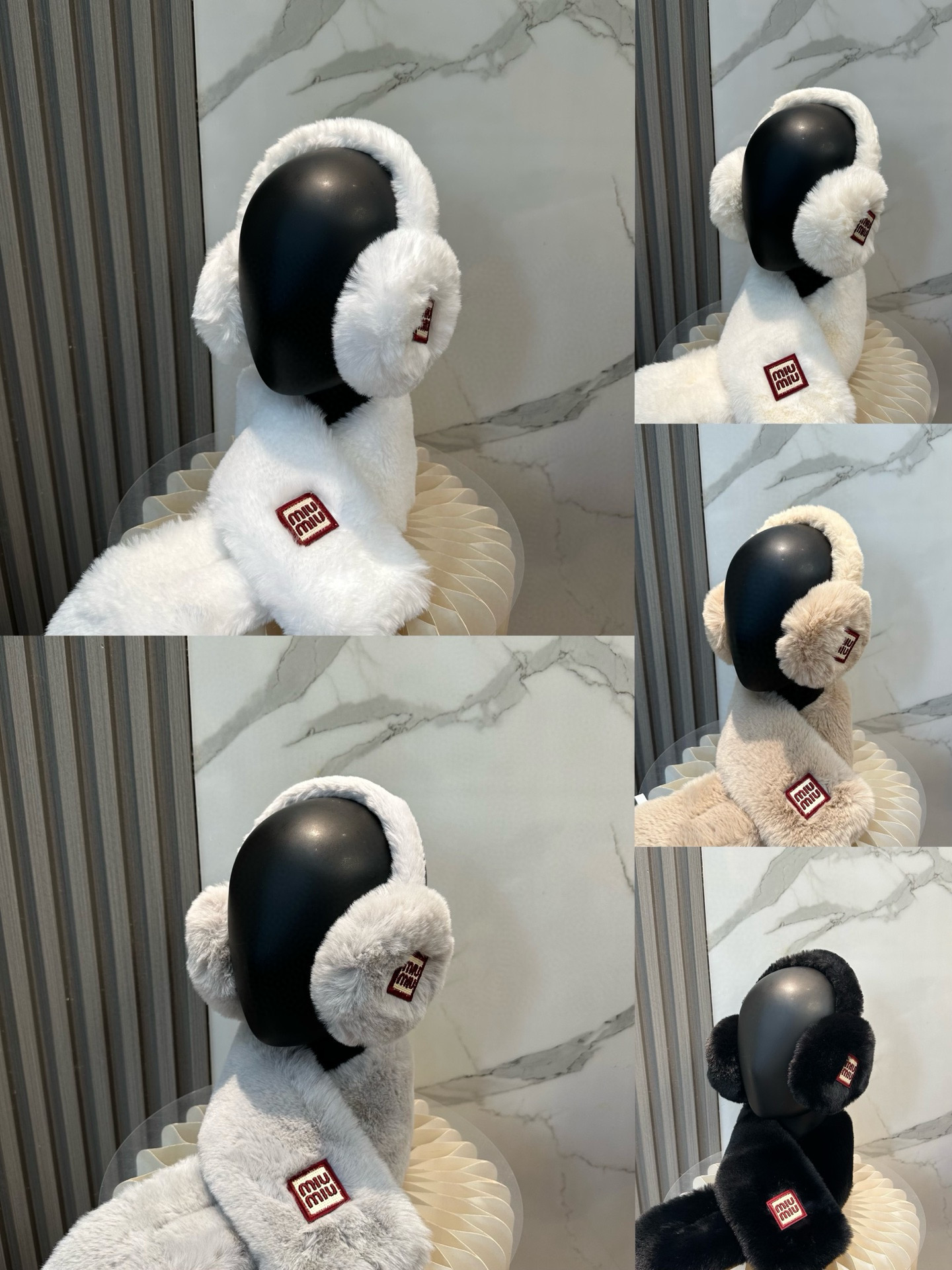 미우미우 겨울 모자 세트