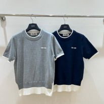 미우미우 2컬러 여자 반팔