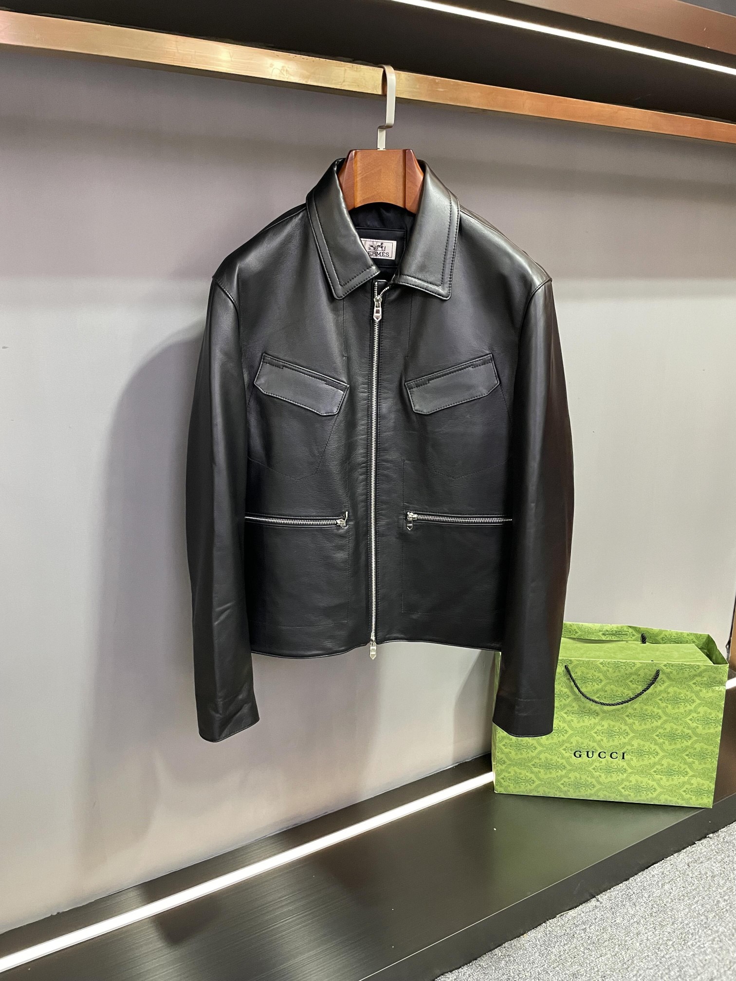 에르메스 양가죽 자켓