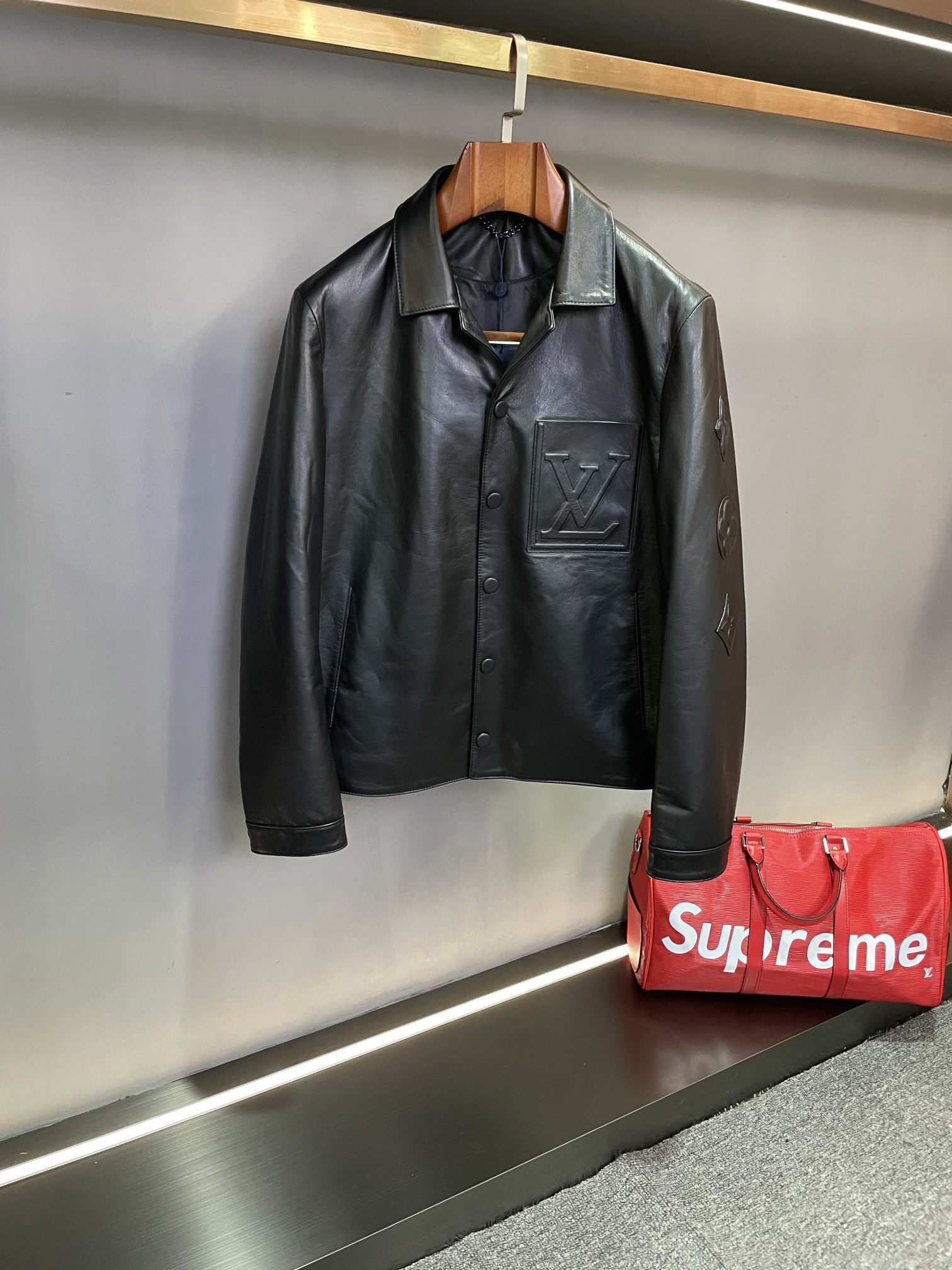 루이비통 양가죽 자켓
